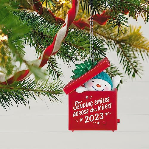 Hallmark Keepsake Christmas Ornament 2023, Smiles Across the Miles, Personalized Sound Ornament