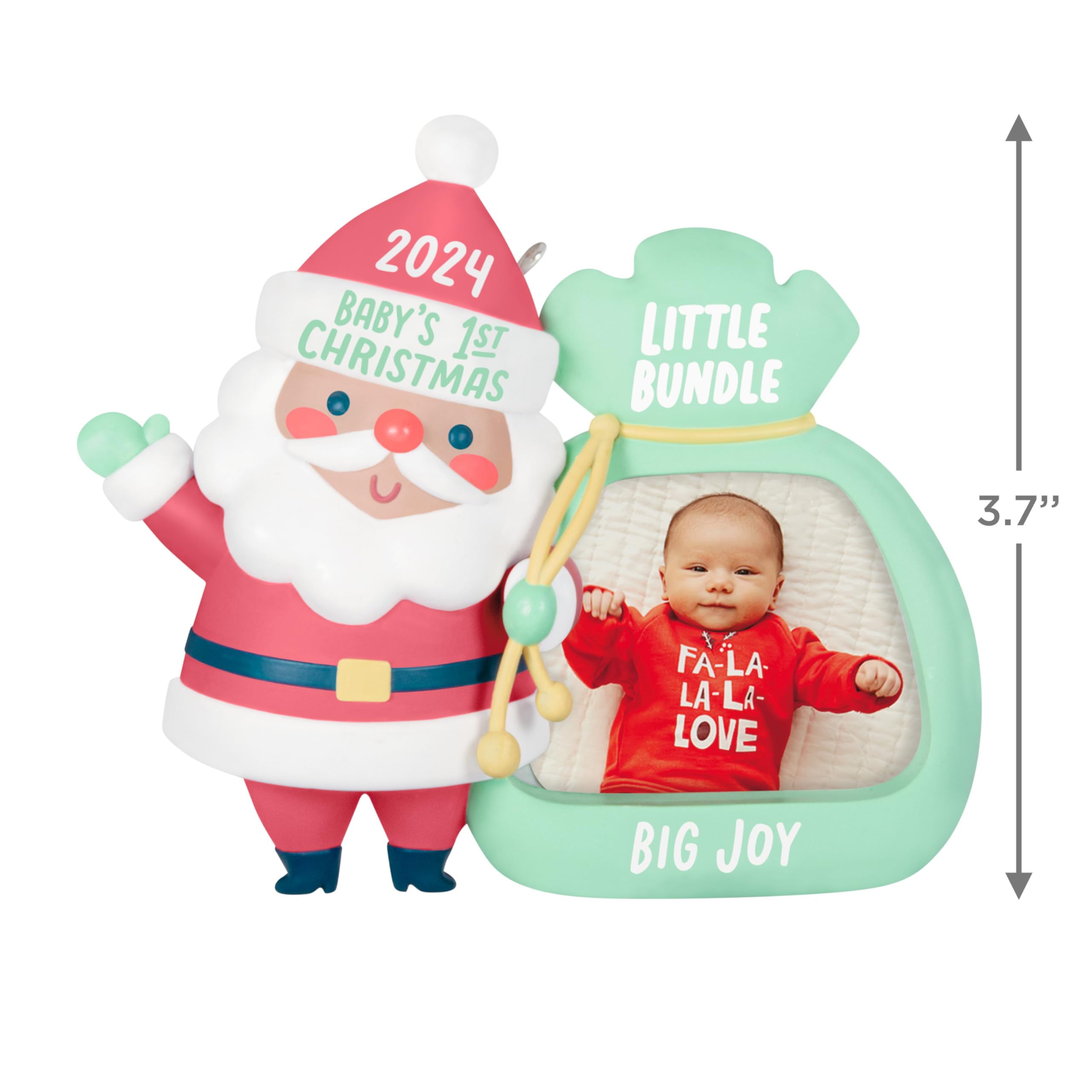 Hallmark Keepsake Christmas Ornament 2024, Little Bundle Big Joy 2024 Photo Frame, Baby Shower Gifts
