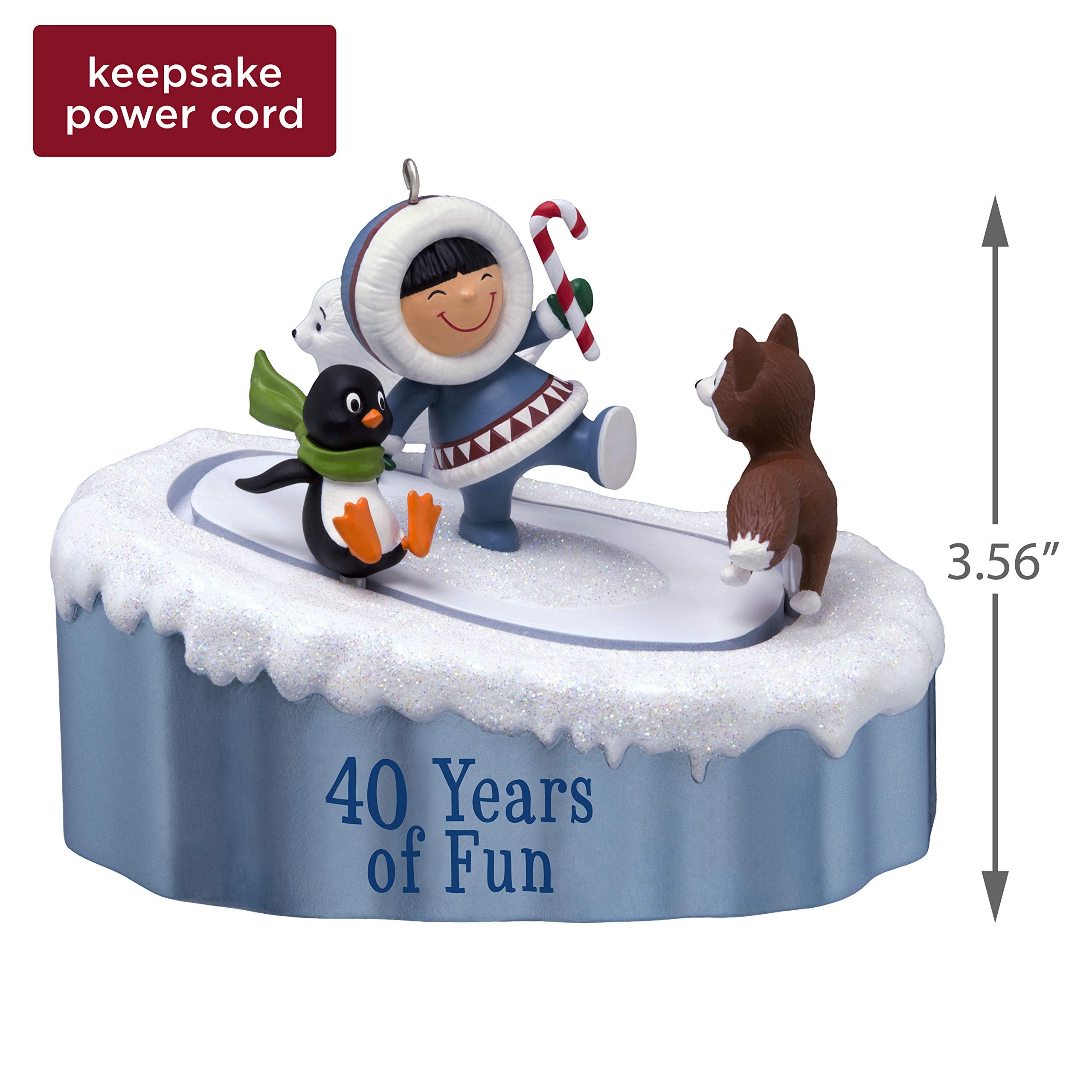 Hallmark Keepsake Christmas Ornament 2019 Year Dated Frosty Friends 40th Anniversary with Motion