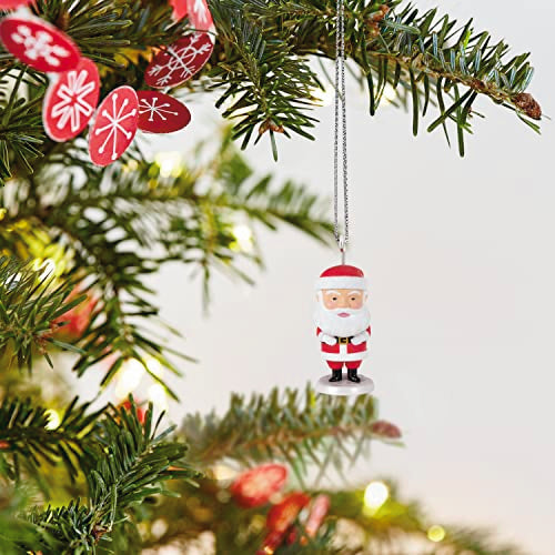 Hallmark Keepsake 1.29" Miniature Christmas Ornament 2023, Wiggly Santa Mini