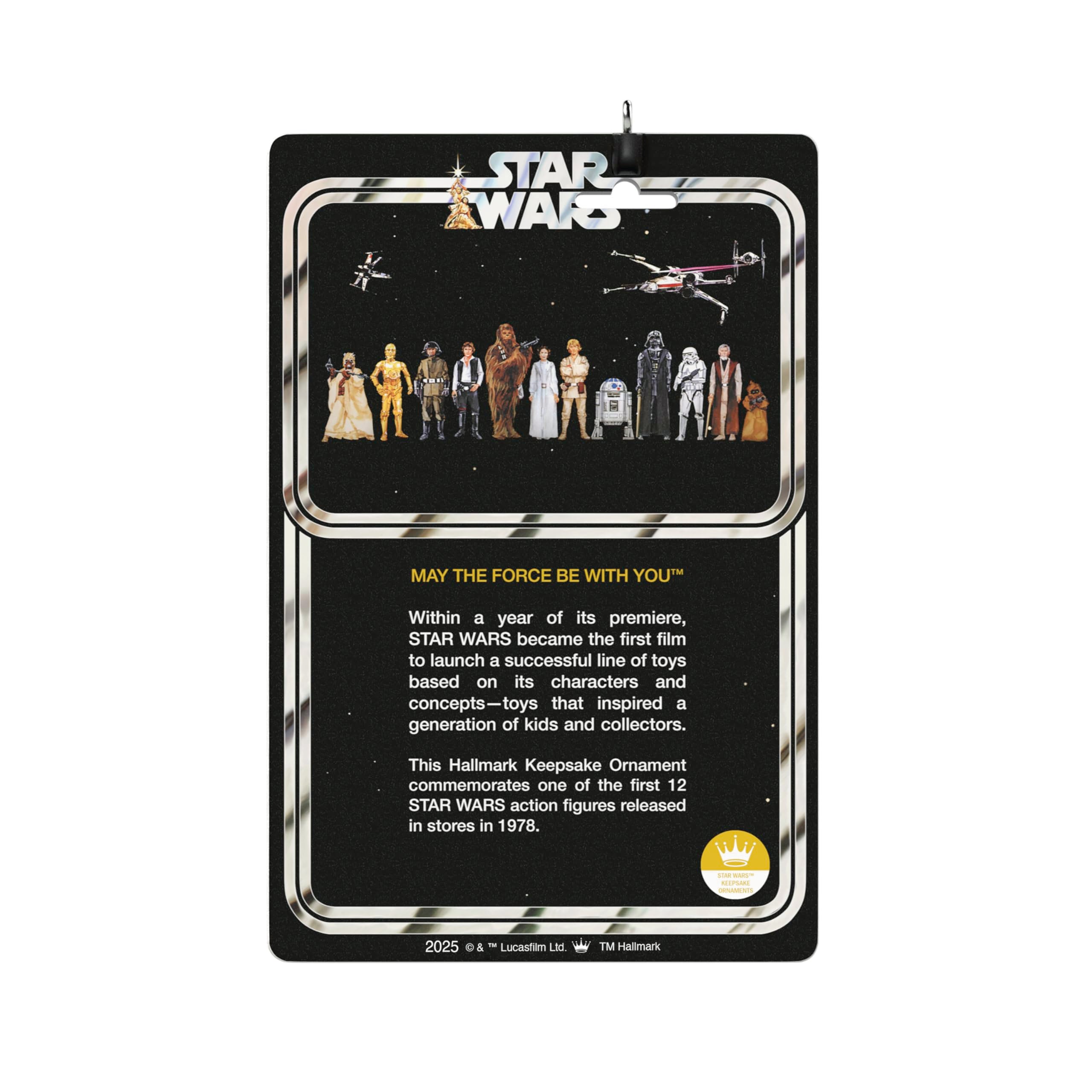 Luke Skywalker Vintage Figure Ornament, Star Wars, 2025 Hallmark Keepsake Christmas Ornament