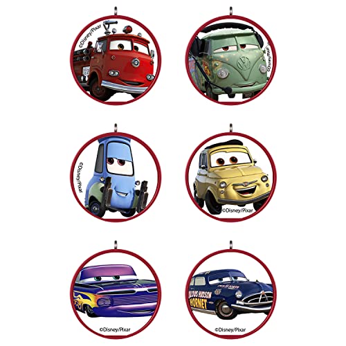 Hallmark Keepsake Miniature Plastic, Christmas Ornament 2022, Disney/Pixar Cars Radiator Springs, Mini Set of 6