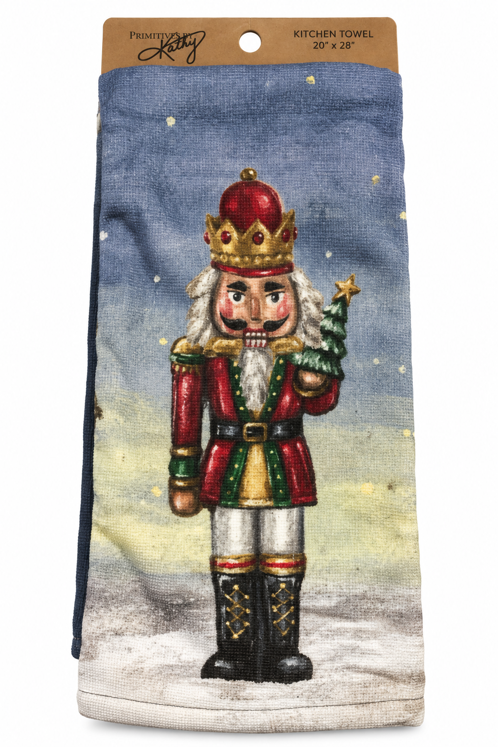 Nutcracker Christmas Kitchen Towel Primitives by Kathy Michele KIXmiller Art