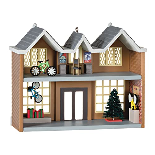 Hallmark Keepsake Plastic Christmas Ornament 2022 Year-Dated, Nostalgic Houses and Shops Keepsake Korners Bicycle Shop