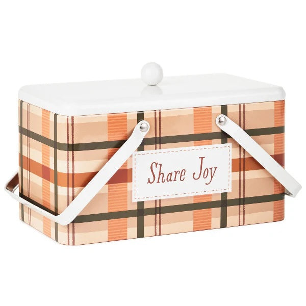 Hallmark Fall Plaid Giving Tin