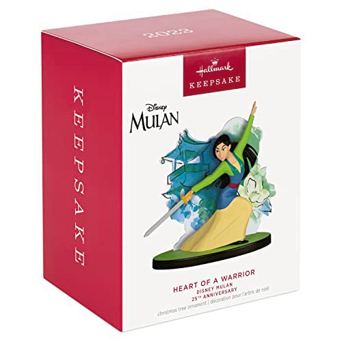 Hallmark Keepsake Christmas Ornament 2023, Disney Mulan 25th Anniversary Heart of a Warrior, Gifts for Disney Fans