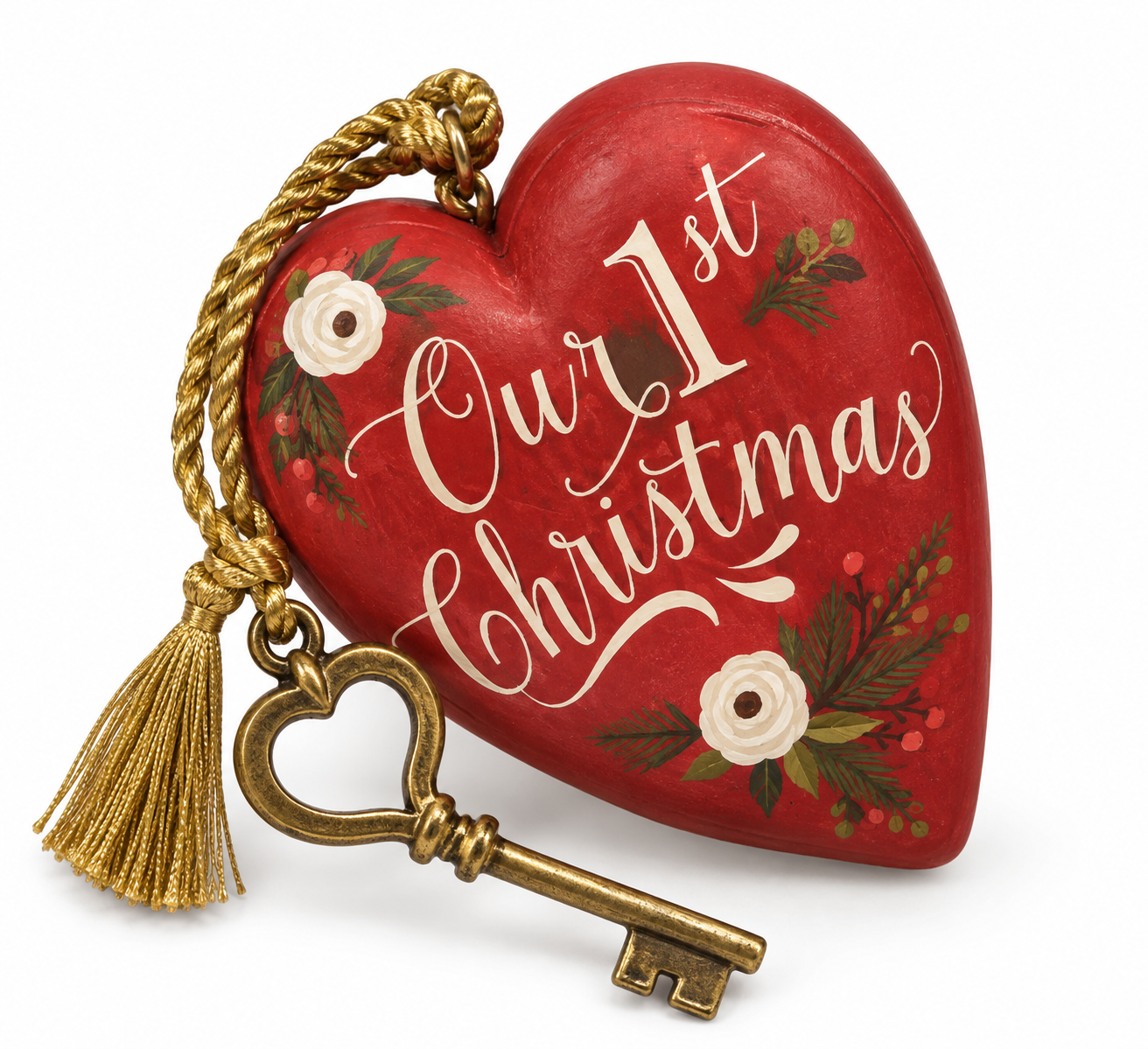 ArtLifting s "Our 1st Christmas" Keepsake Ornament & Key