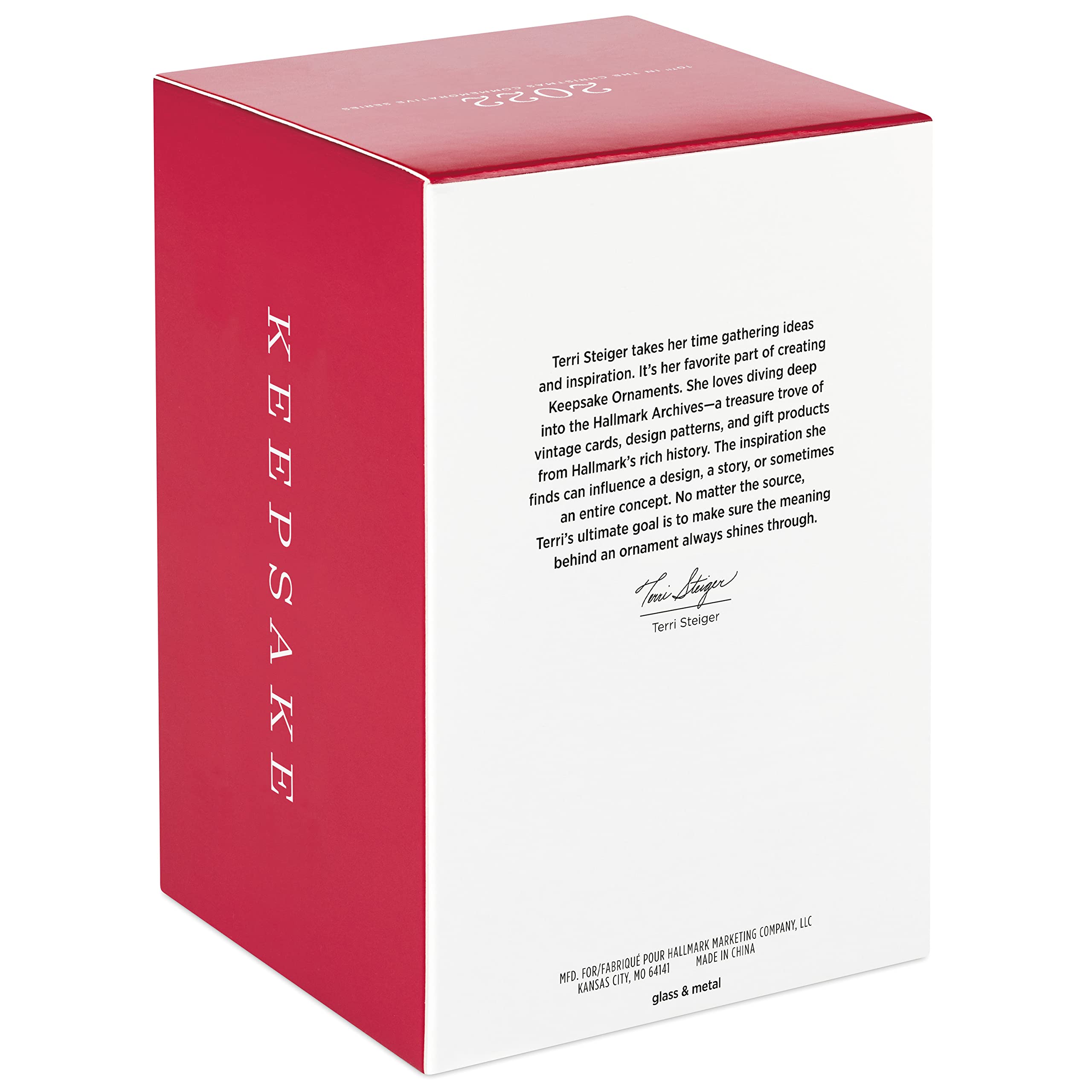 Hallmark Keepsake Christmas Ornament 2022, Christmas Commemorative Glass Ball Ornament