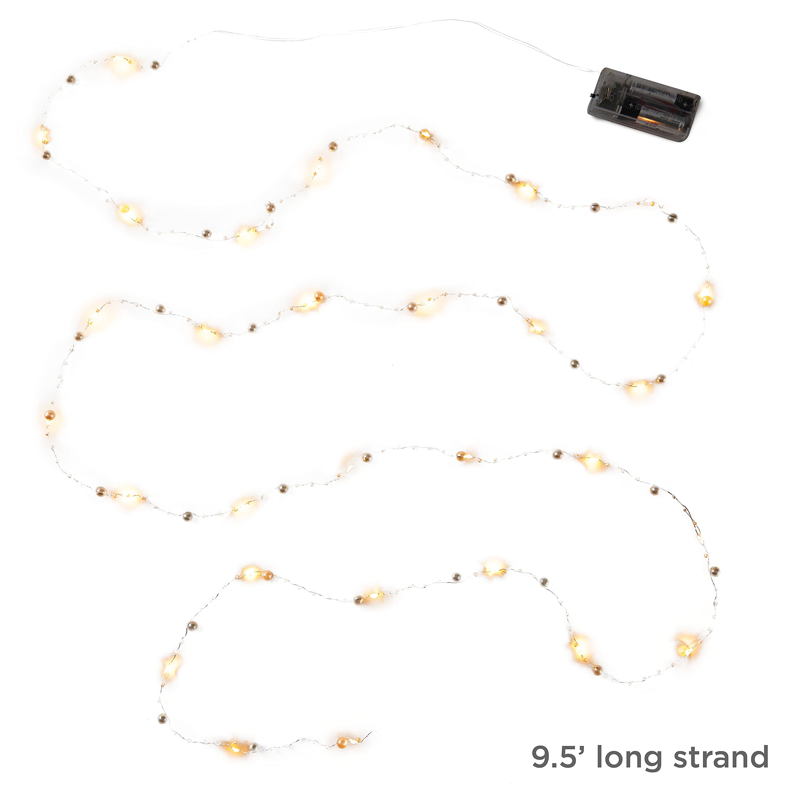 Hallmark Keepsake 2021, Decorative Pearls 30-Light Christmas String Lights, 9.5'