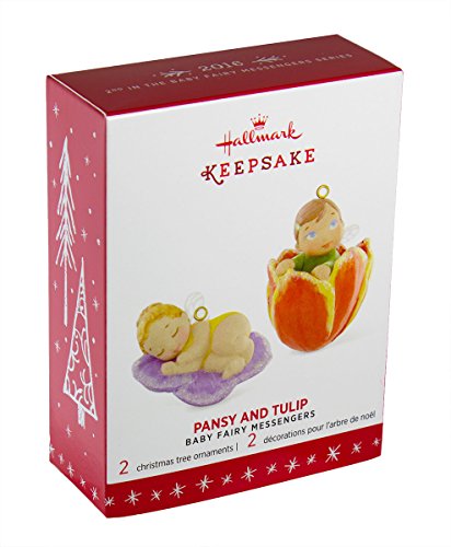 Hallmark Keepsake Ornament Pansy and Tulip Baby Fairy Messenger Series 2 Piece