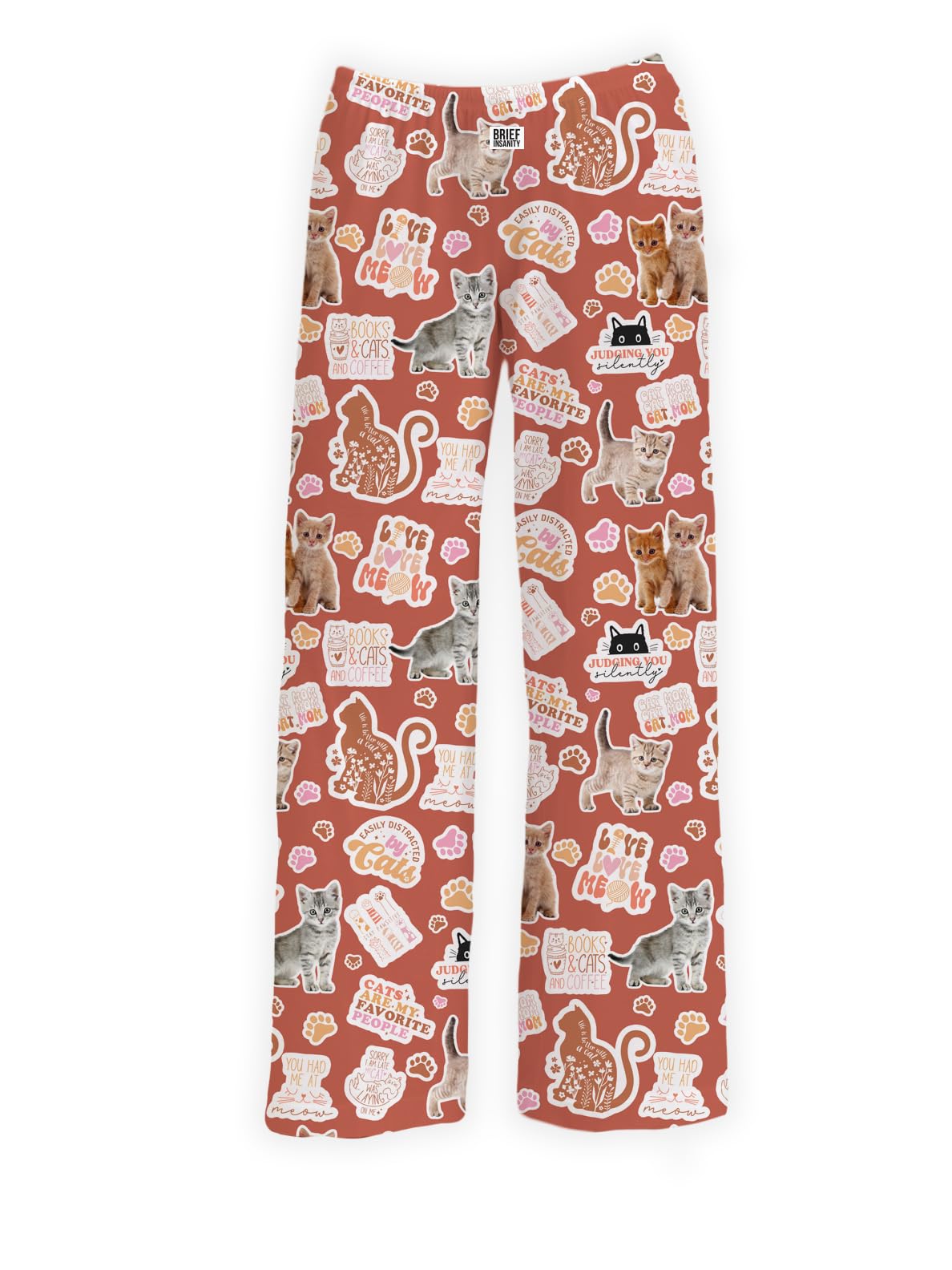 Kitten Stickers Lounge Pants - Large