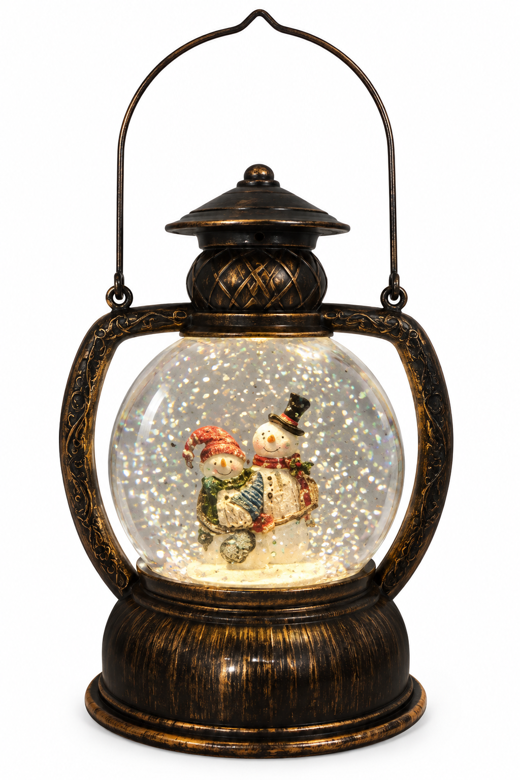 "Snowman Family" Christmas Is Forever 10.25" Lighted Snow Globe