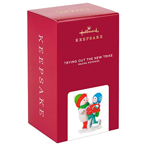Hallmark Keepsake Christmas Ornament 2020, Making Memories Snowmen Trying Out the New Trike