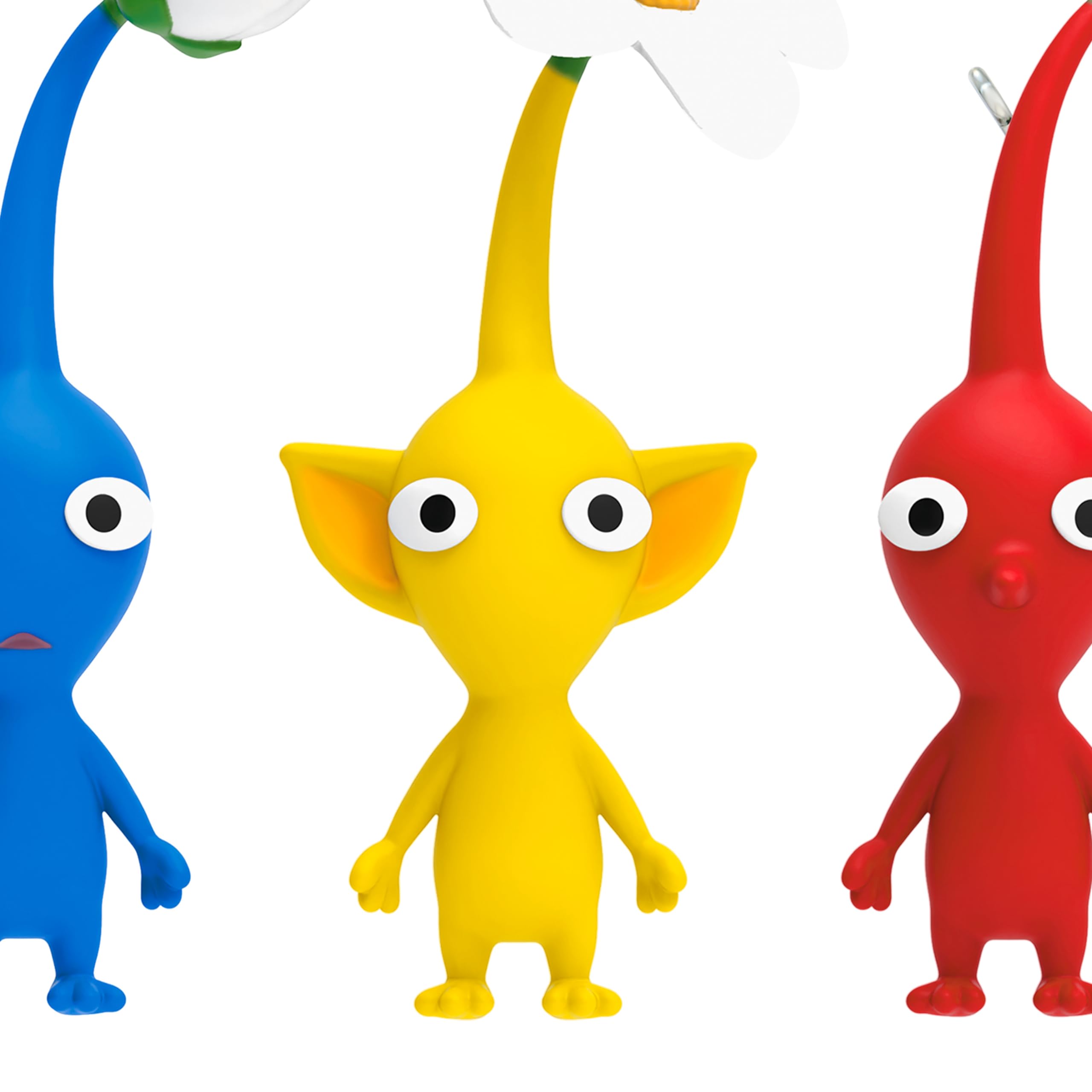 Hallmark Keepsake Christmas Ornaments 2024, Nintendo Pikmin Red, Yellow, and Blue Pikmin, Set of 3, Gifts for Gamers