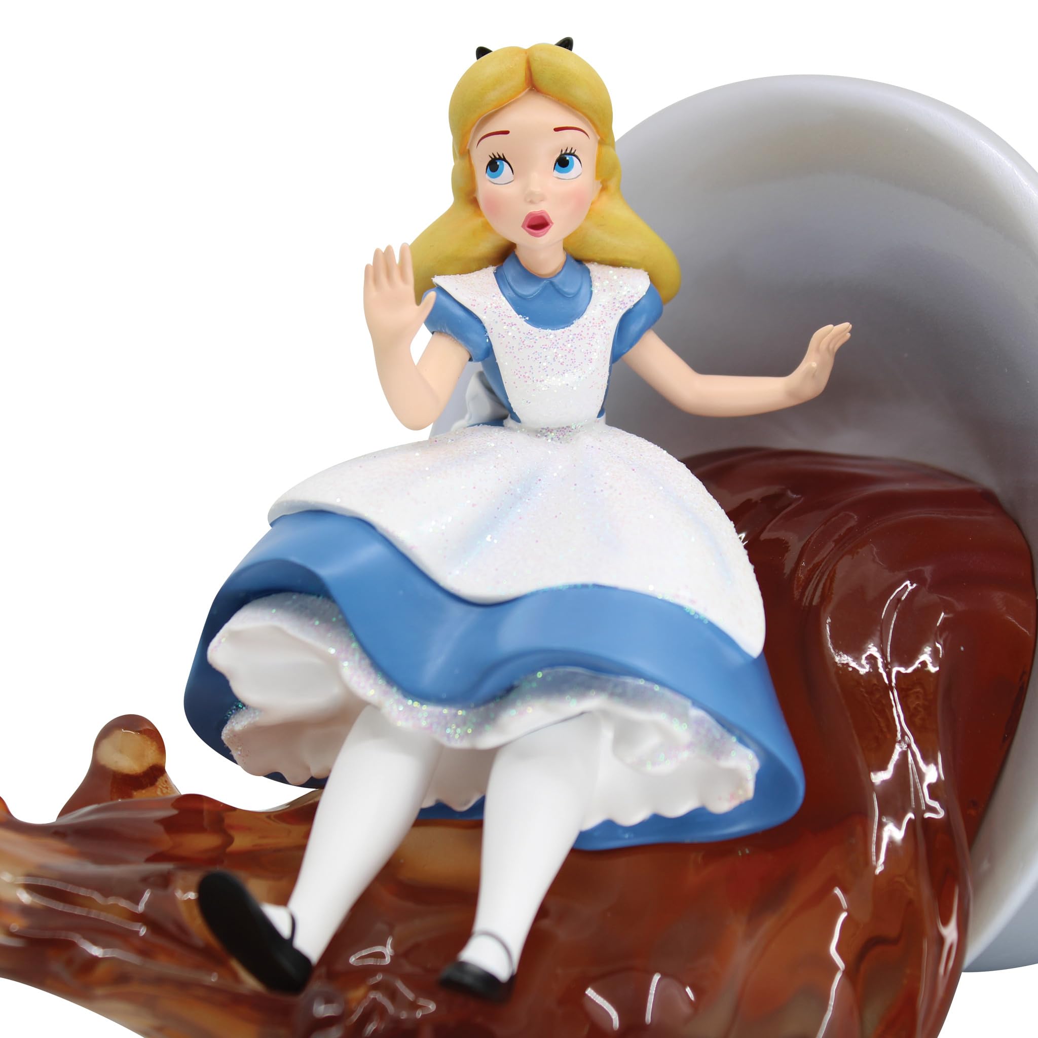 Enesco Disney Showcase 100 Years of Wonder Alice in Wonderland Teacup Figurine, Multicolor