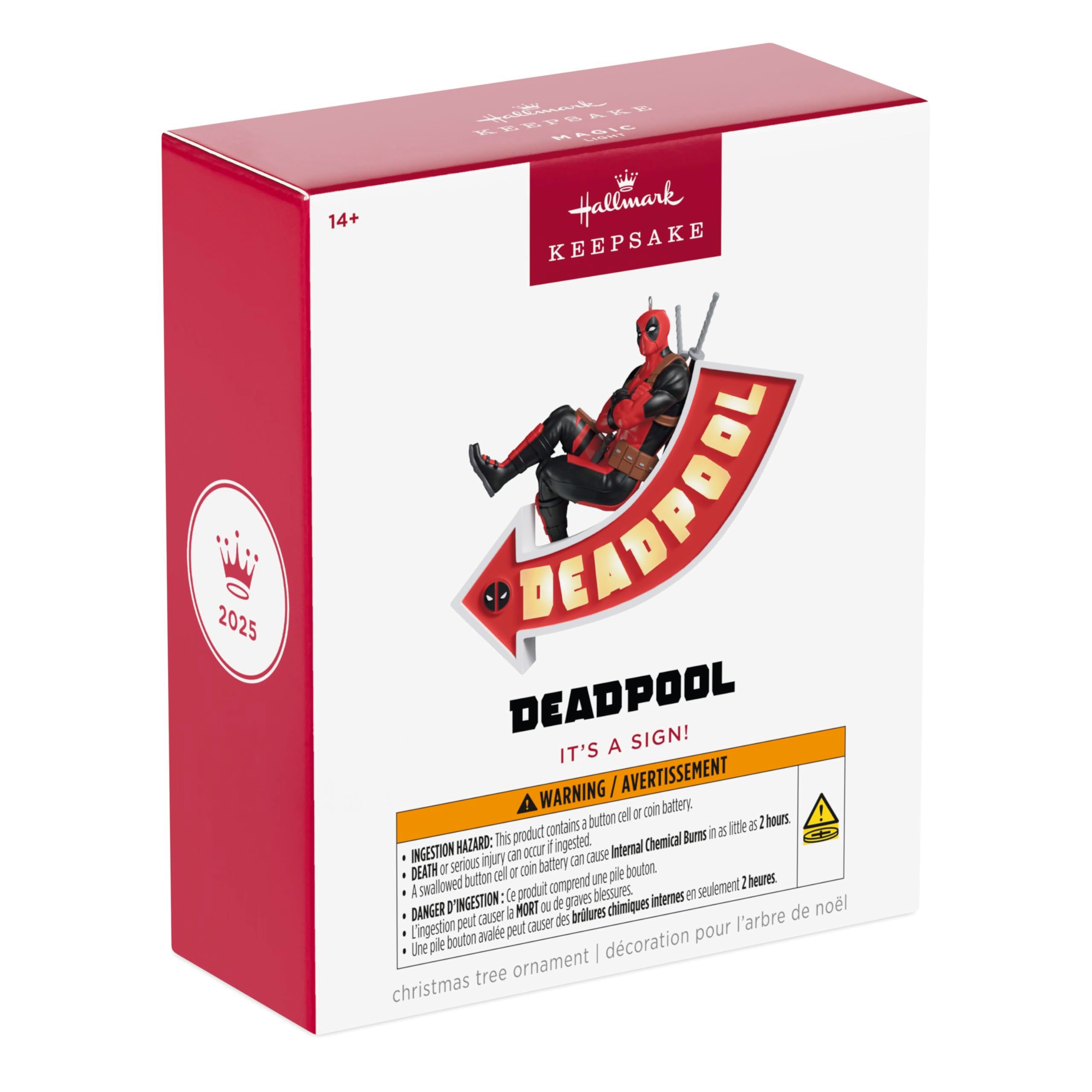 It's a Sign! Deadpool, 2025 Hallmark Keepsakes Christmas Ornament