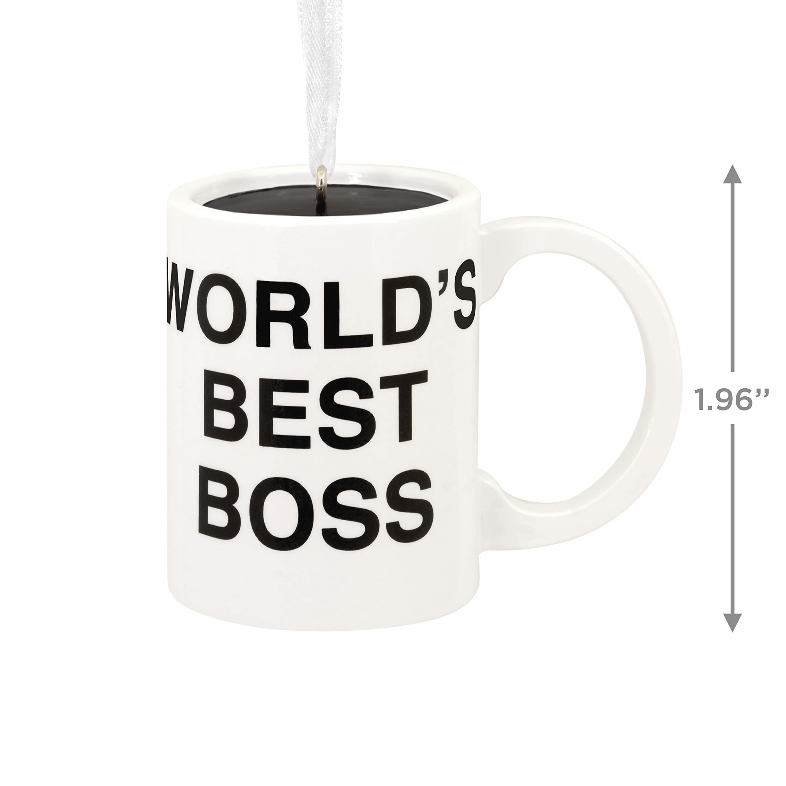 Hallmark The Office World's Best Boss Coffee Mug Christmas Ornament