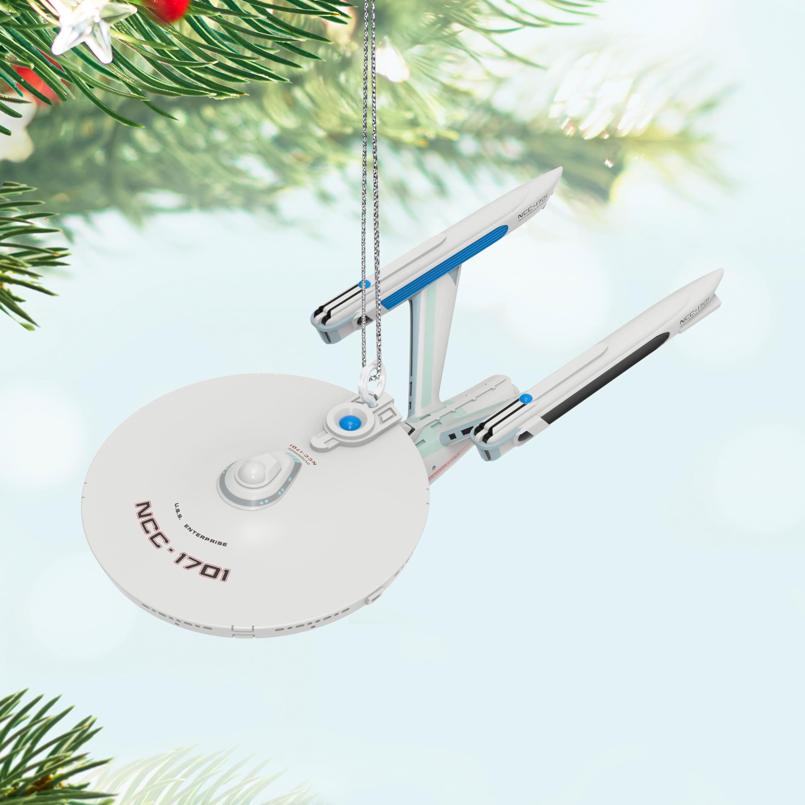 Hallmark Keepsake 0.4" Mini Christmas Ornament 2024, Star Trek: The Motion Picture U.S.S. Enterprise NCC-1701 Refit, Gifts for Trekkies