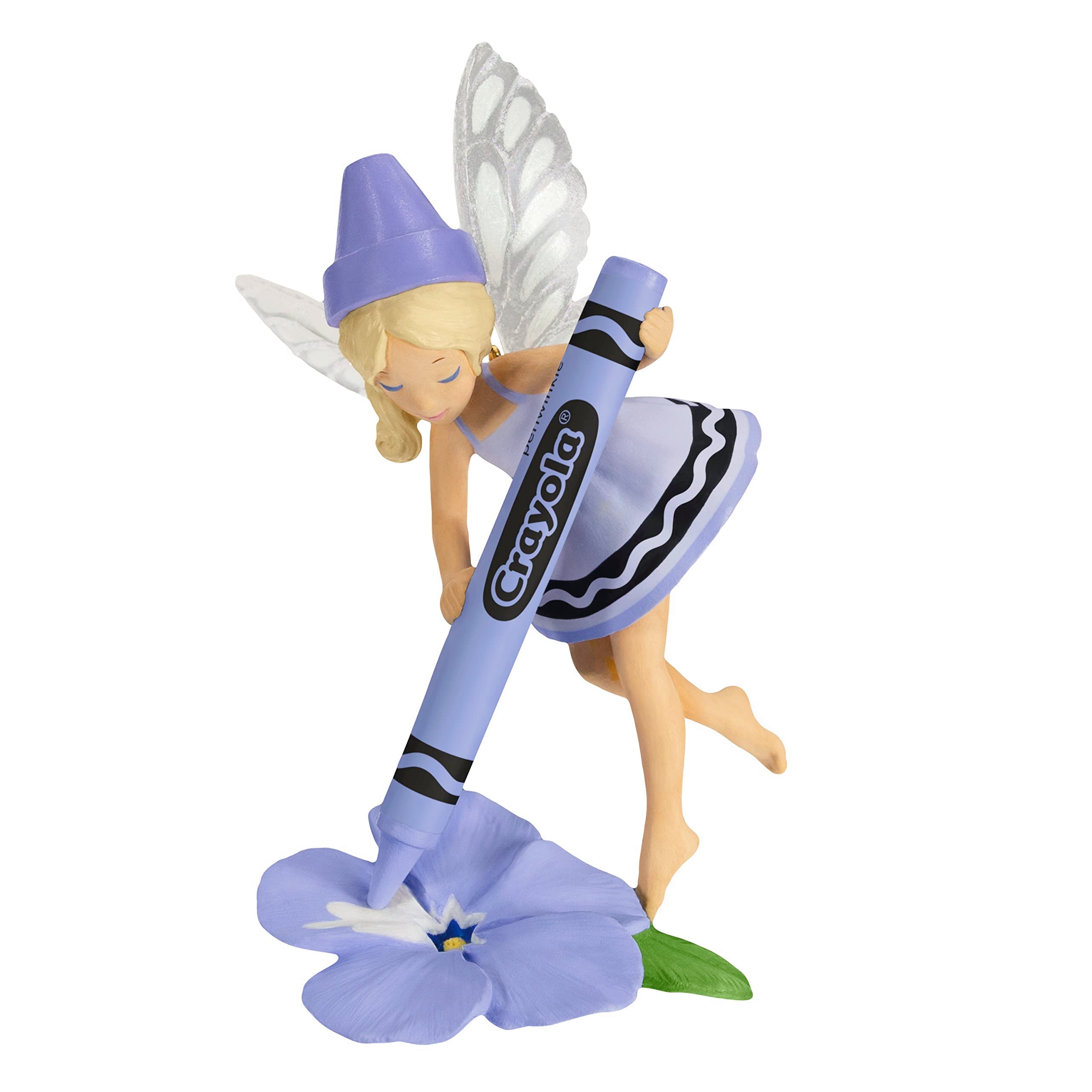 Hallmark Keepsake Christmas Ornament 2023, Crayola Periwinkle Fairy, Gifts for Kids
