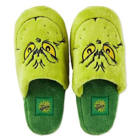 Dr. Seuss The Grinch Plush Slip-On House Slippers