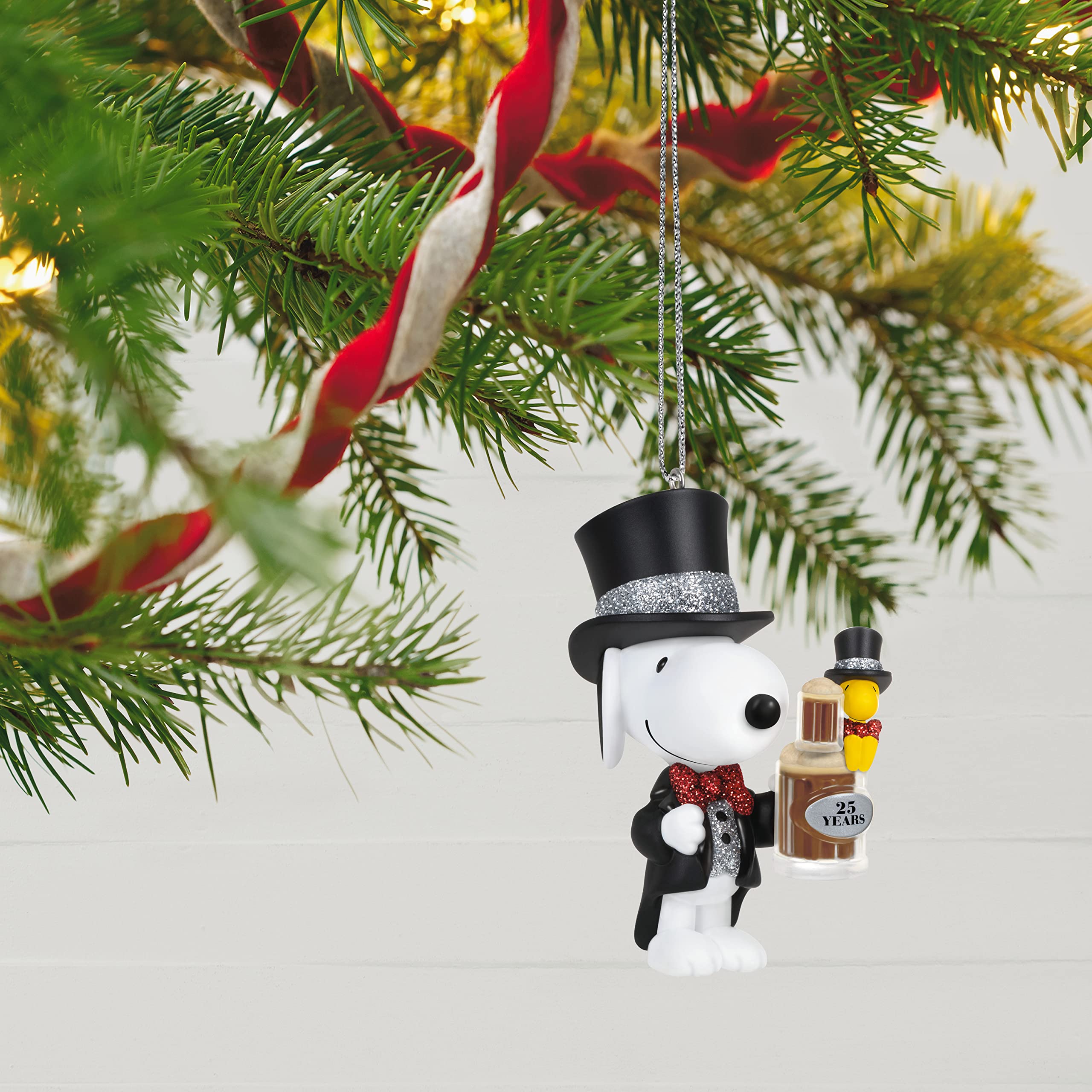 Hallmark Keepsake Christmas Ornament 2022, Peanuts Spotlight on Snoopy Special Edition 25th Anniversary