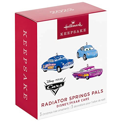 Hallmark Keepsake Miniature Christmas Ornaments 2023, Disney/Pixar Cars Radiator Springs Pals, Mini Set of 3