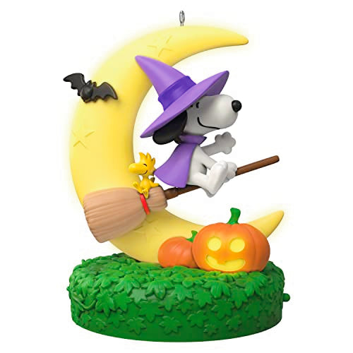 Hallmark Keepsake Halloween Ornament 2023, The Peanuts Gang Snoopy's Moonlit Mischief, Musical Ornament with Light