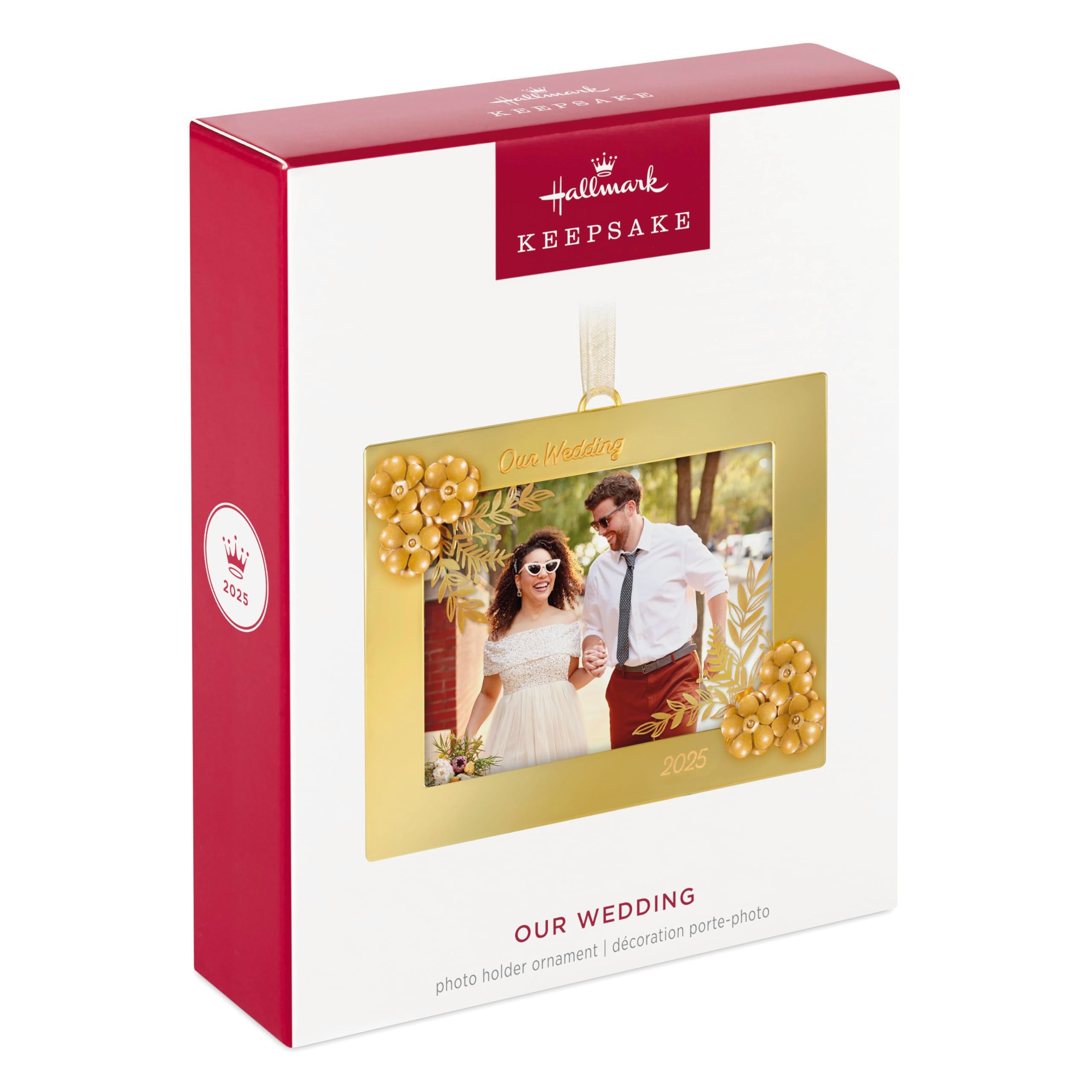 Our Wedding 2025 Hallmark Keepsake Photo Frame Christmas Ornament