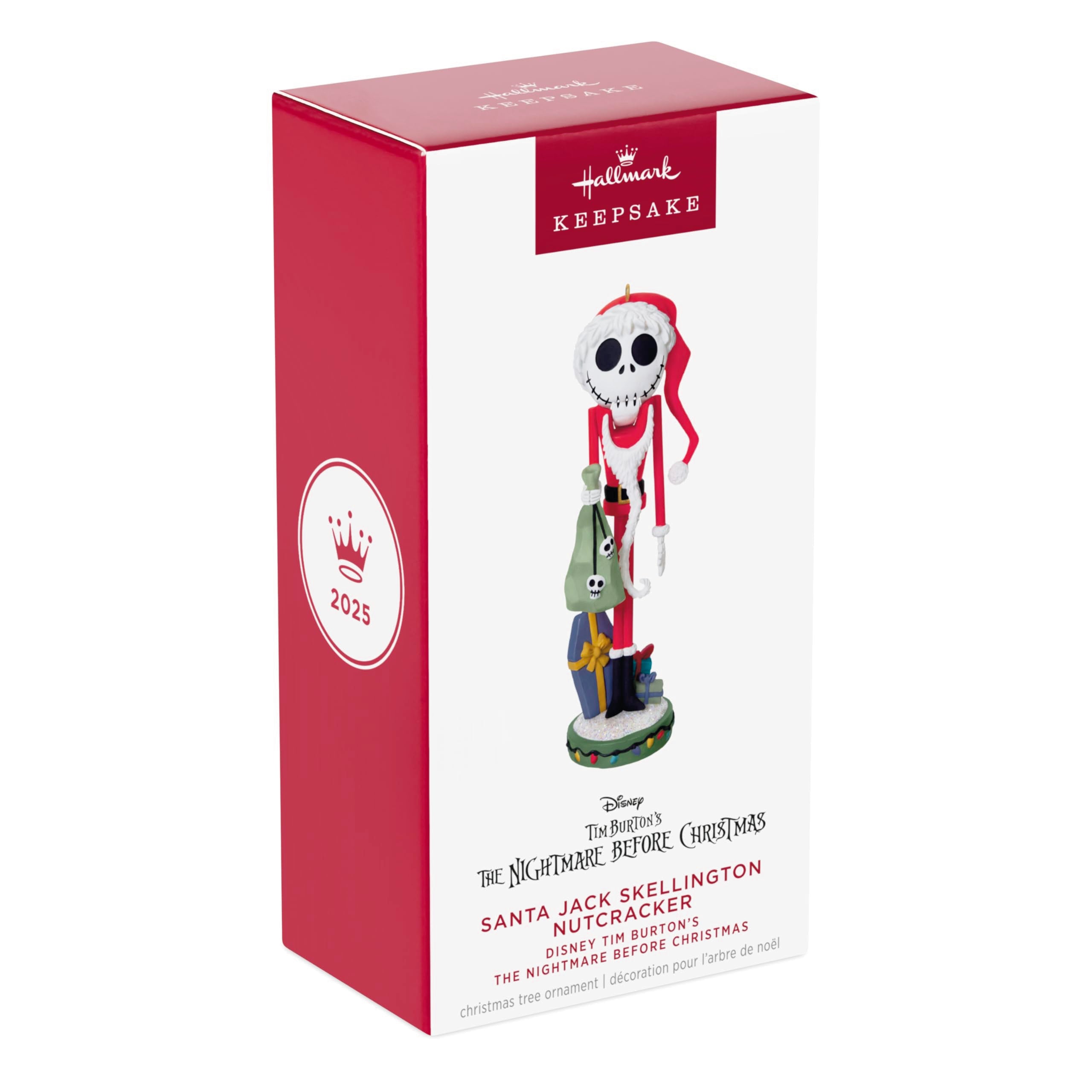 Santa Jack Skellington Nutcracker, Disney Tim Burtons The Nightmare Before Christmas, 2025 Hallmark Keepsake Christmas Ornament