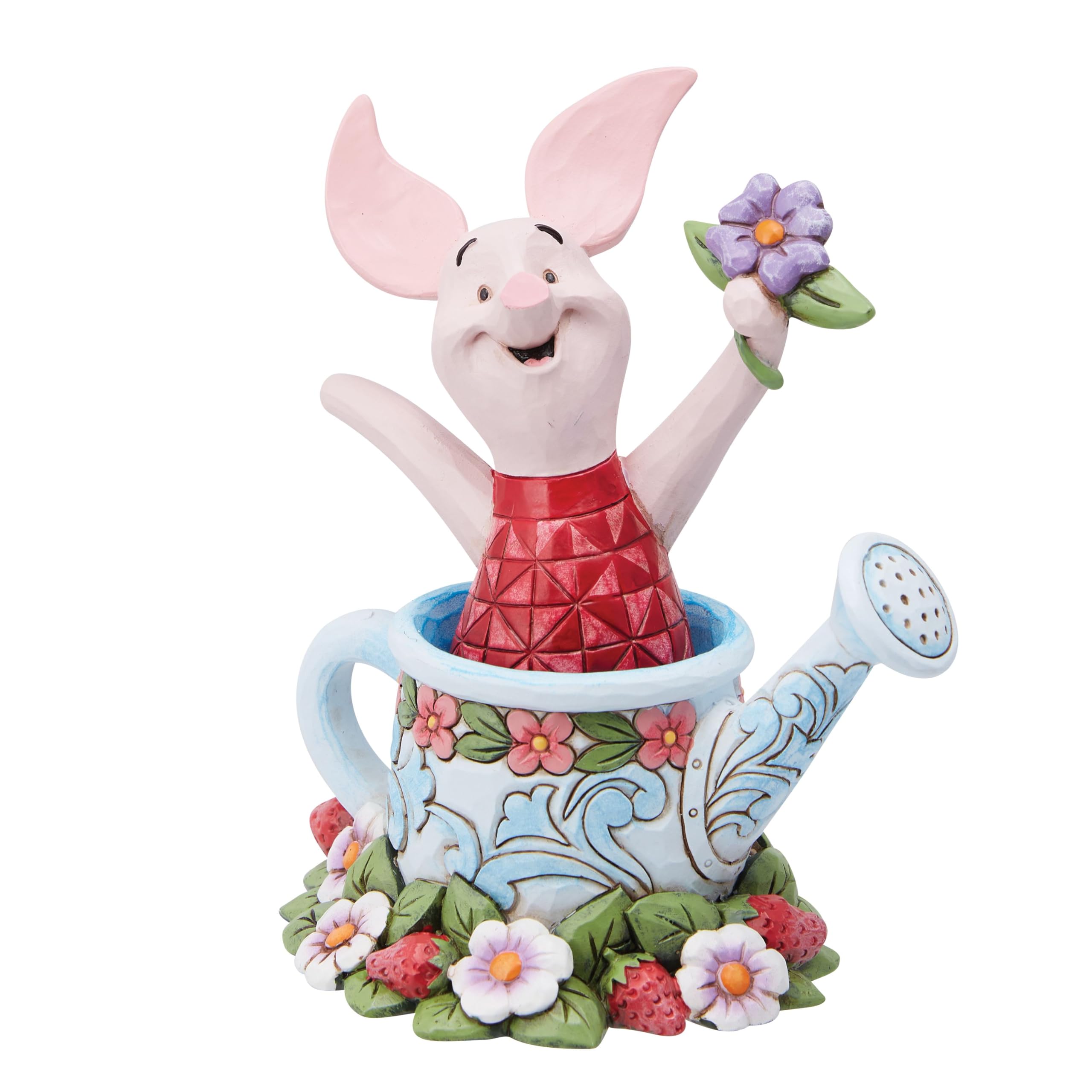 Enesco Disney Traditions by Jim Shore Winnie The Pooh Piglet in Watering Can Figurine, 4.5 Inch