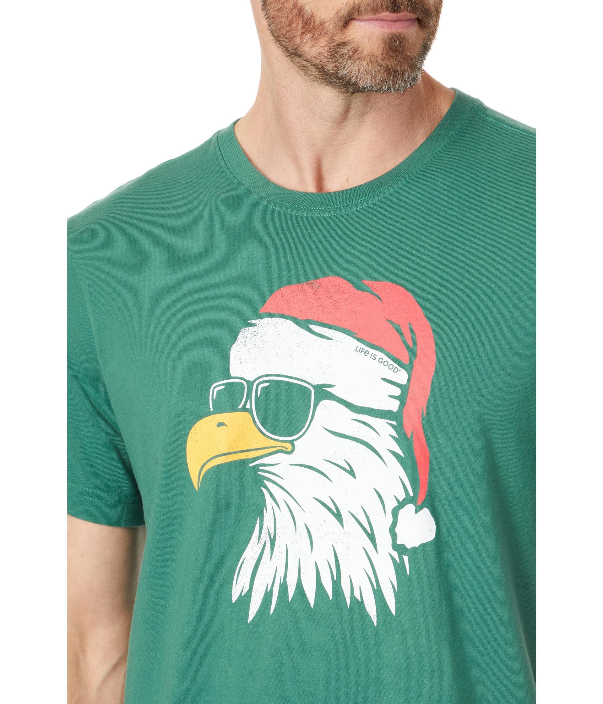 Life is Good Holiday Eagle Short Sleeve Crusher™ Tee Spruce Green - Mens L