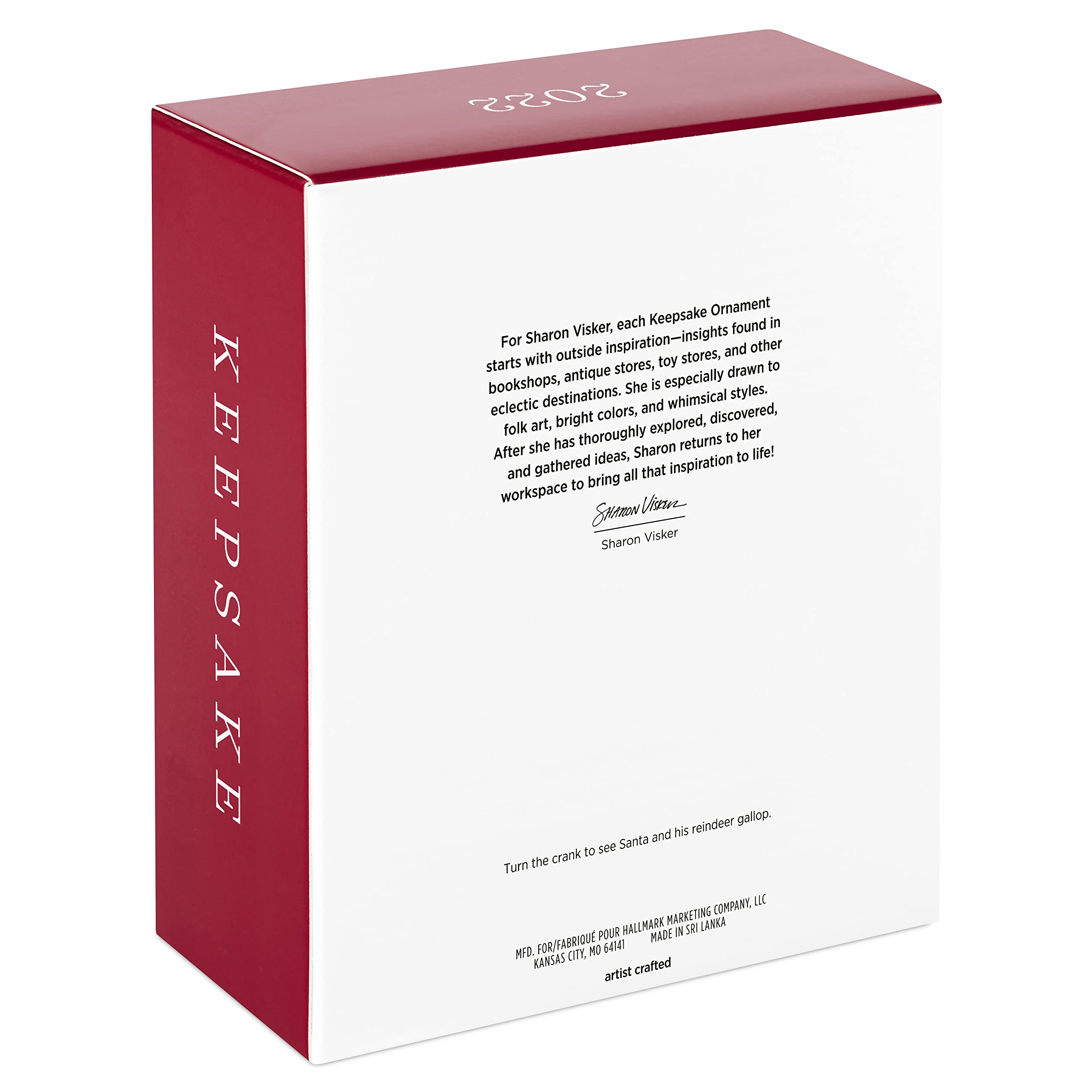 Hallmark Keepsake Plastic Christmas Ornament 2022, Giddy Up, Santa! Reindeer with Motion