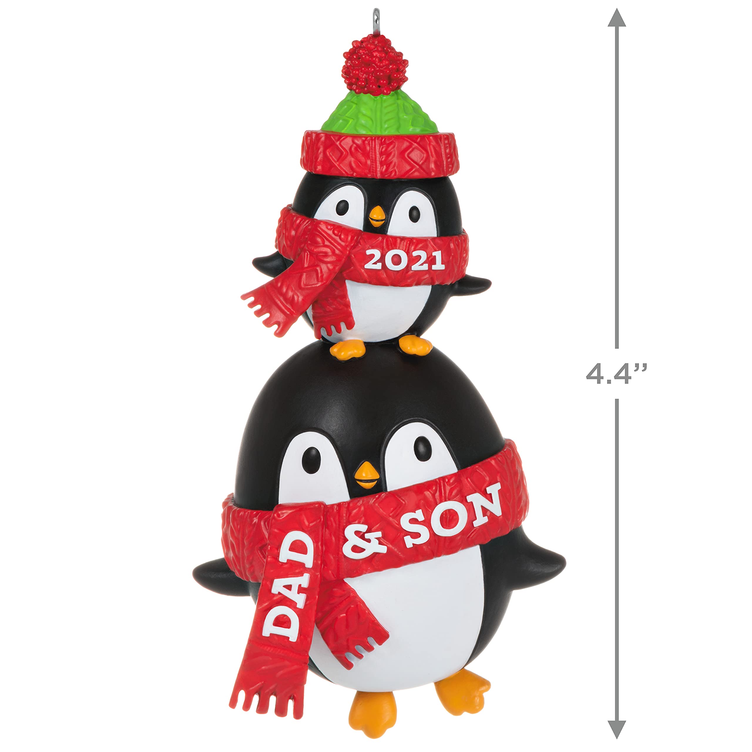 Hallmark Keepsake Christmas Ornament, Year Dated 2021, Dad & Son Penguins