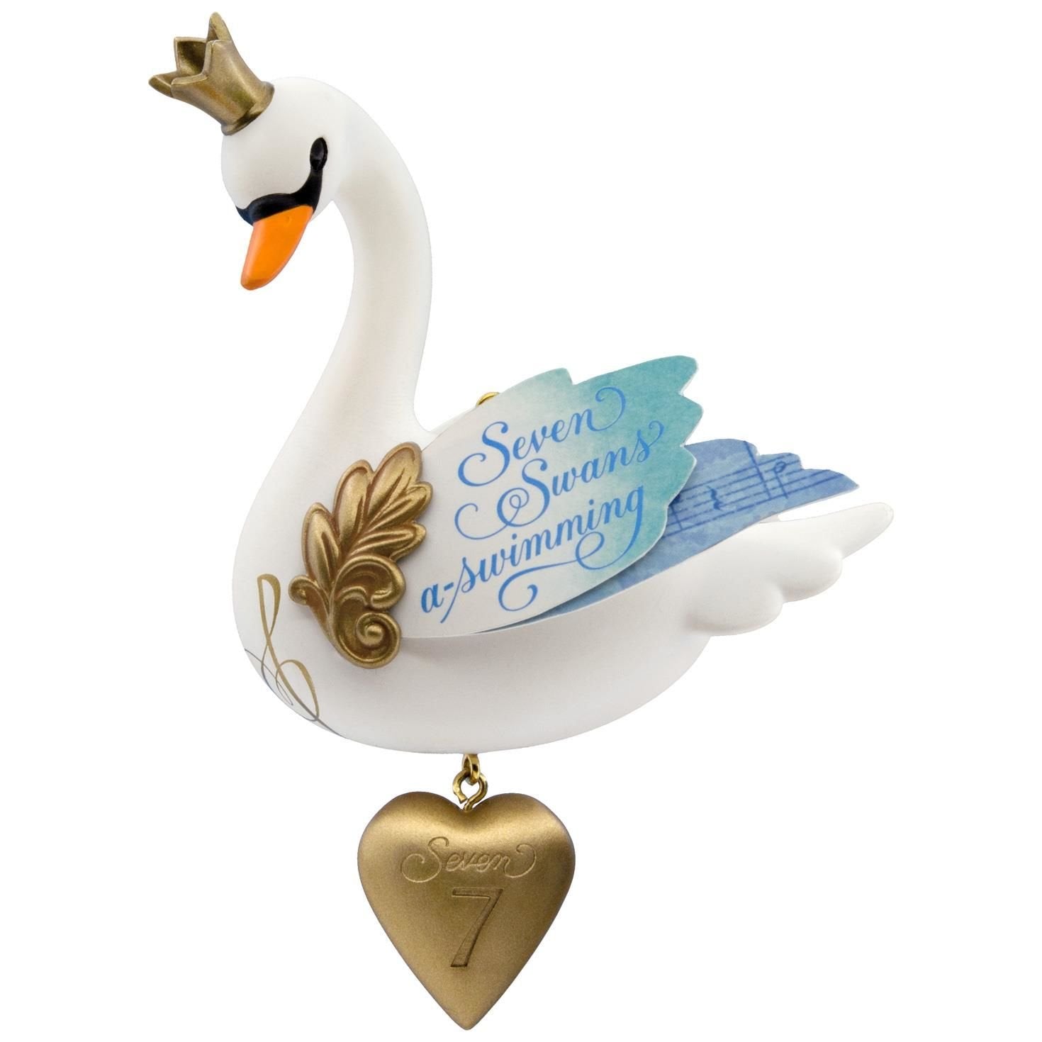 Hallmark Keepsake 2017 Seven Swans-a-Swimming Twelve Days of Christmas Ornament
