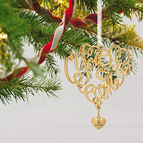 Hallmark Keepsake Christmas Ornament 2019 Our Anniversary, You and Me, Metal