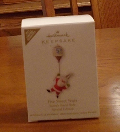 Hallmark "FIVE SWEET YEARS" Santa's Sweet Ride 2011 Ornament