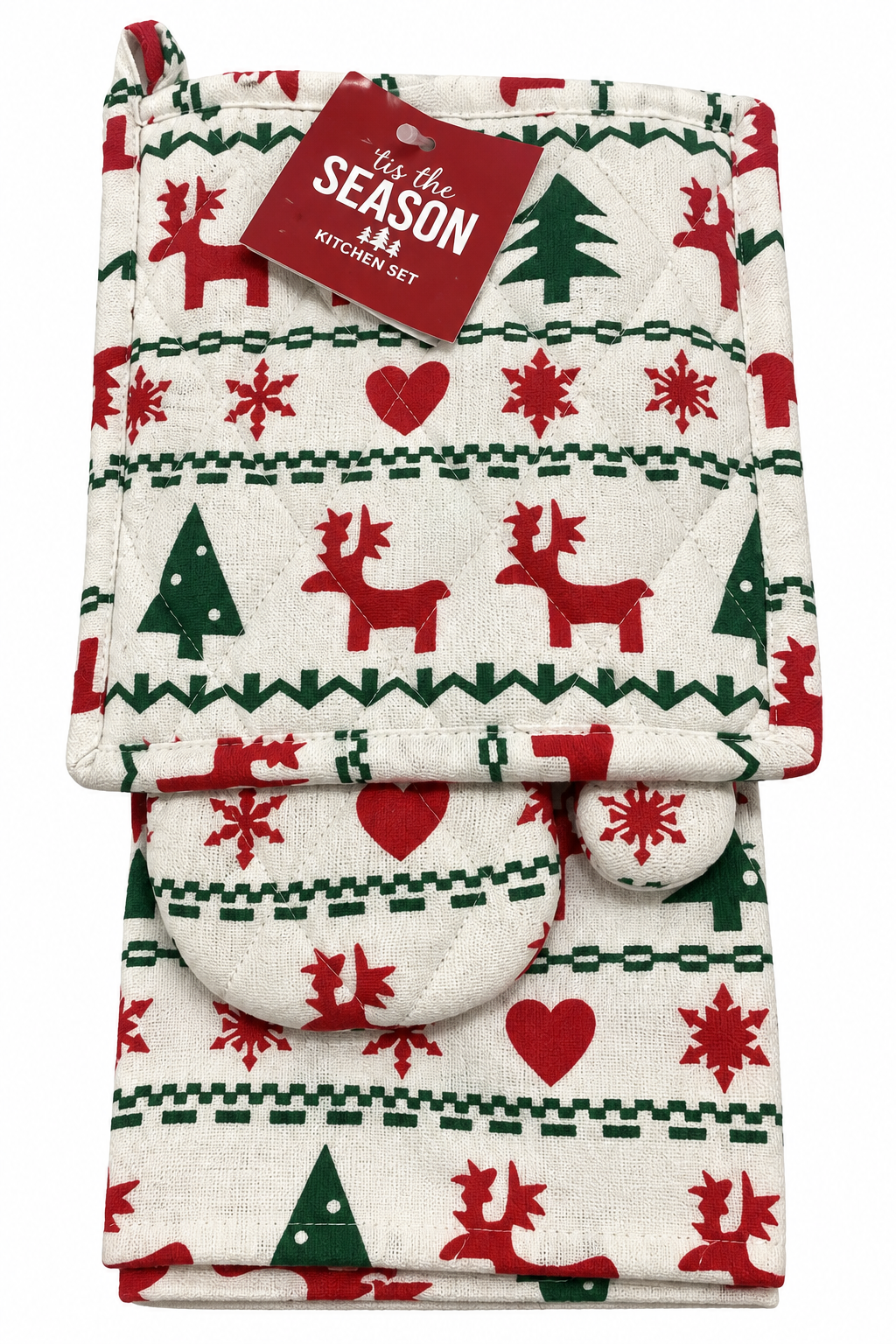 Fair Isle Reindeer Nidico Kitchen Set 3 Pk