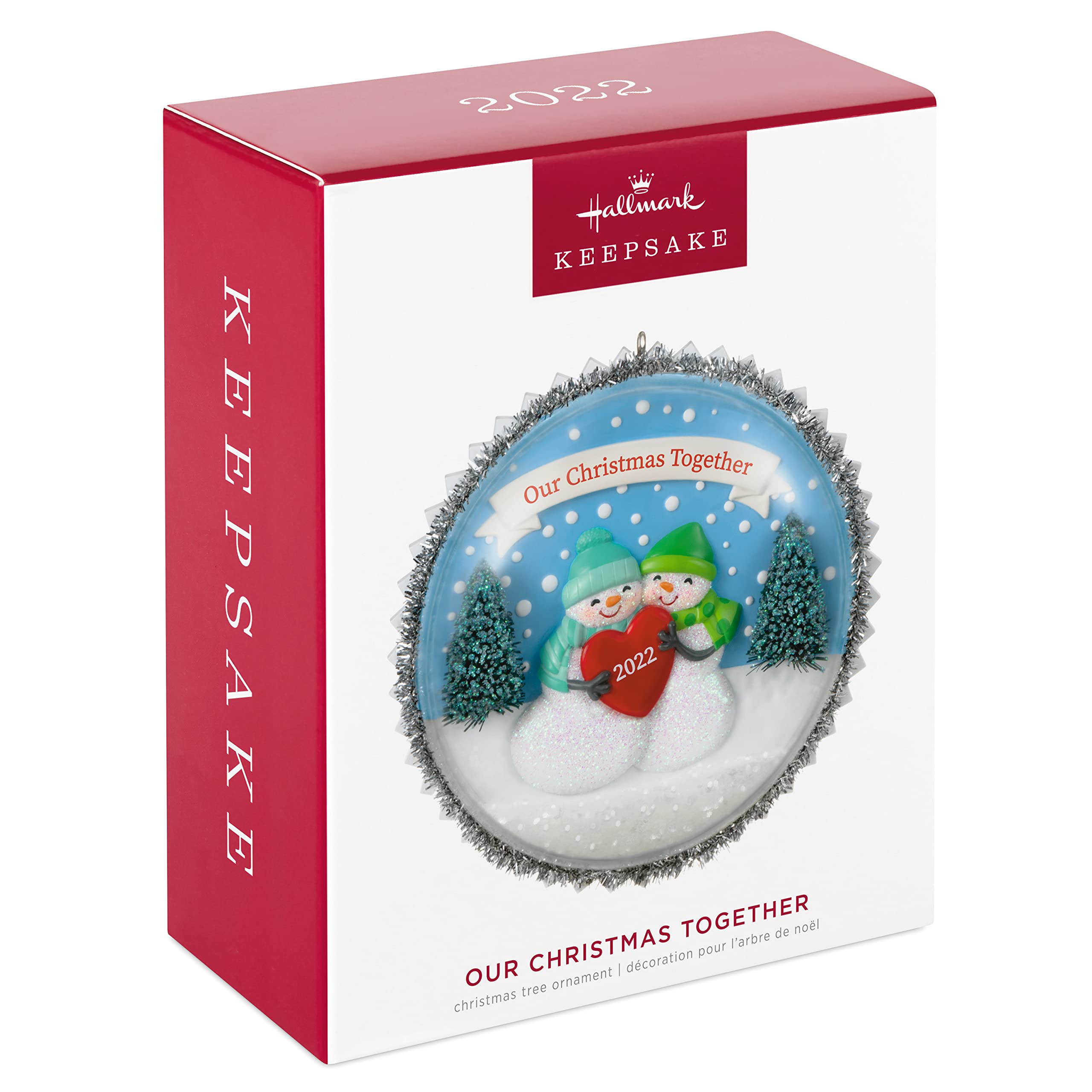 Hallmark Keepsake Plastic Christmas Ornament 2022 Year-Dated, Our Christmas Together Snowmen