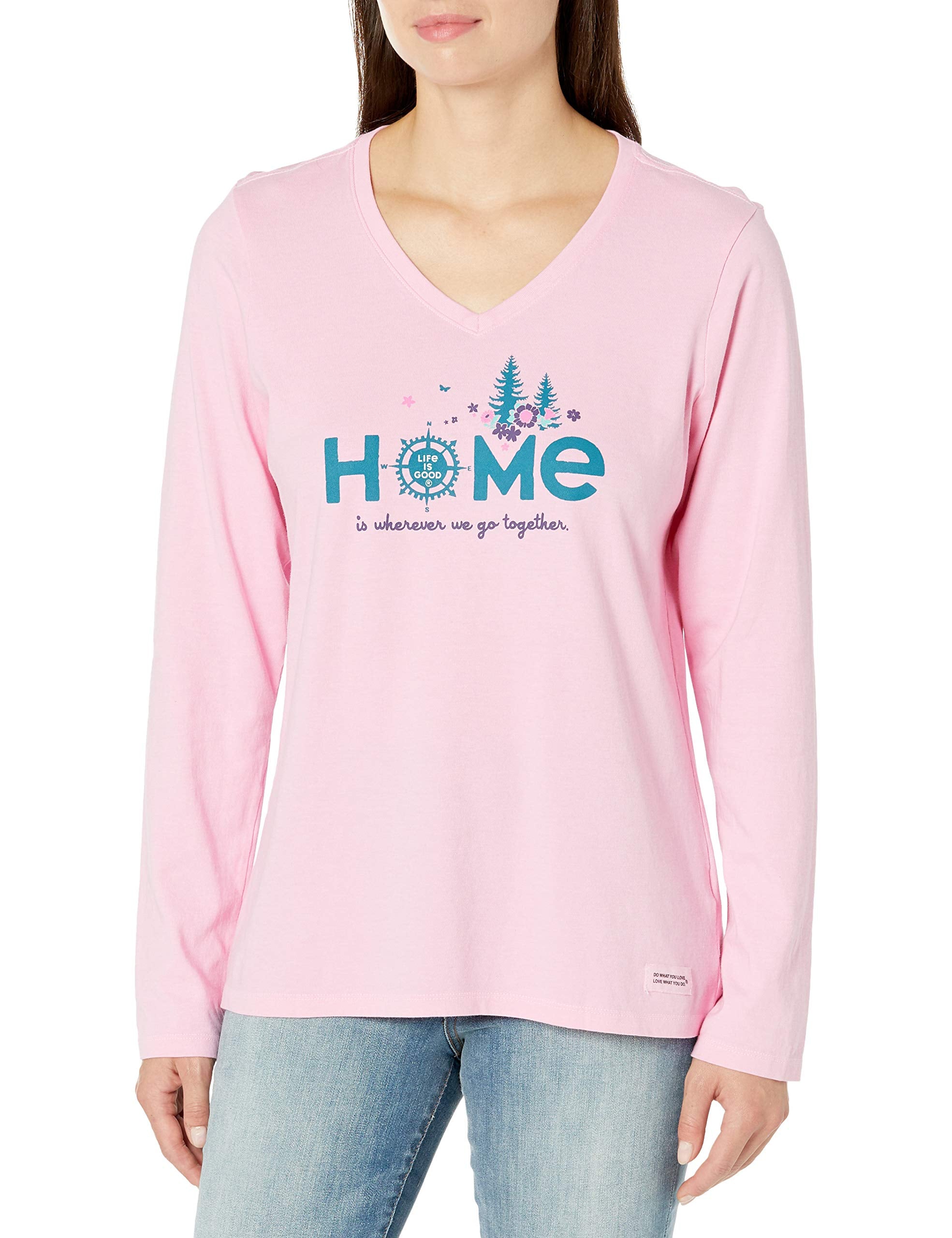 Extra Large Life is Good® Women's "Home is Wherever We Go Together" V-Neck Tee
