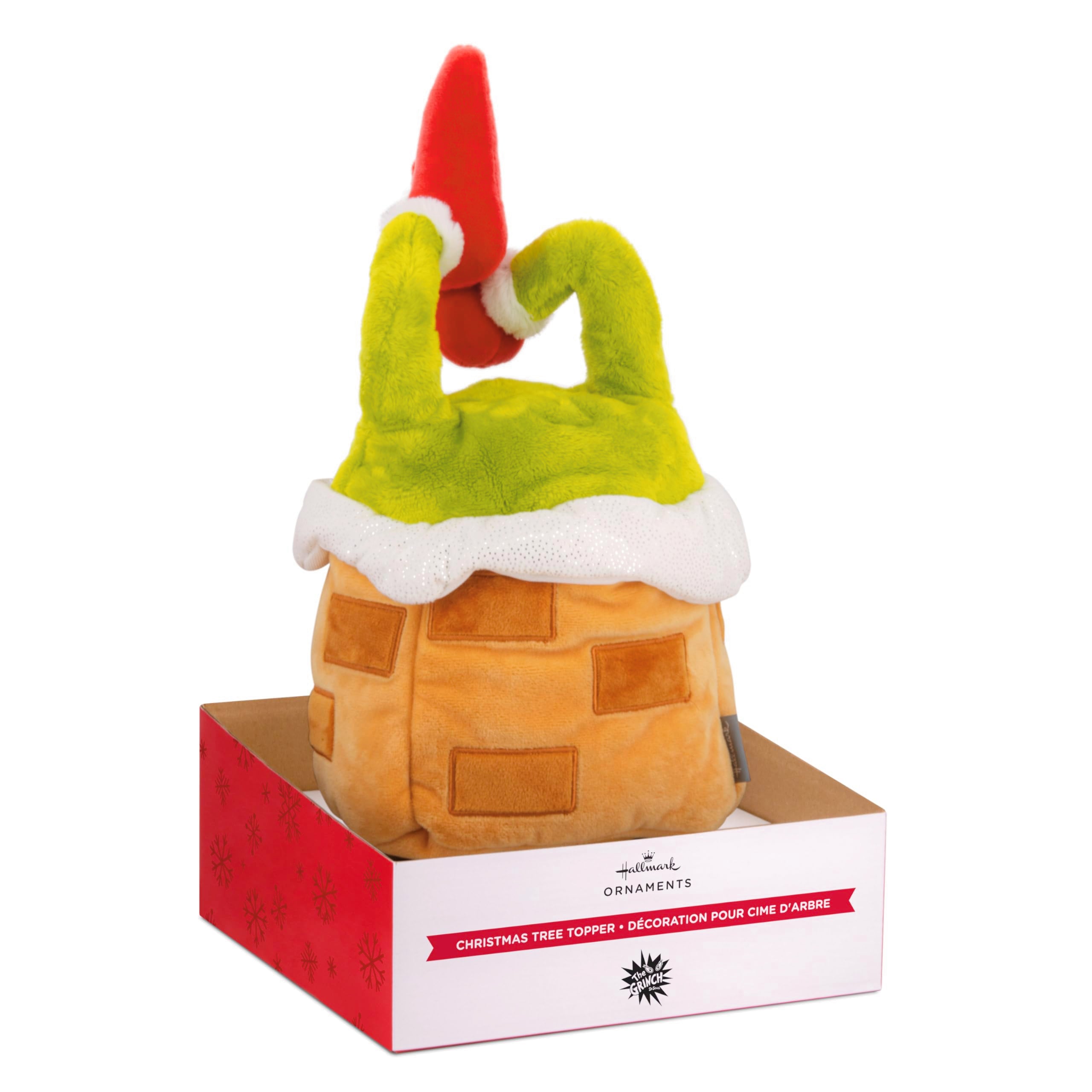 Hallmark Dr. Seuss The Grinch Plush Chimney Christmas Tree Topper