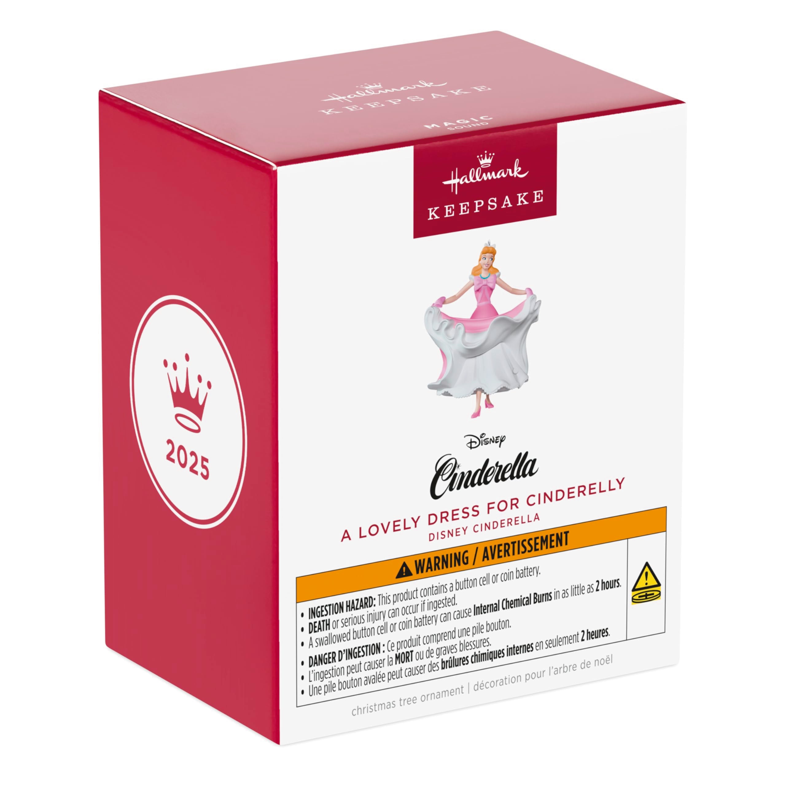 A Lovely Dress for Cinderelly, Disney Cinderella 2025 Hallmark Christmas Ornament