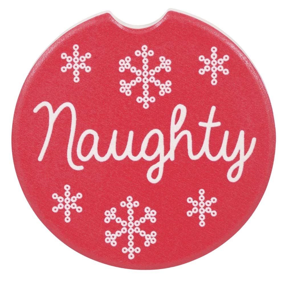 Naughty and Nice Car Coasters