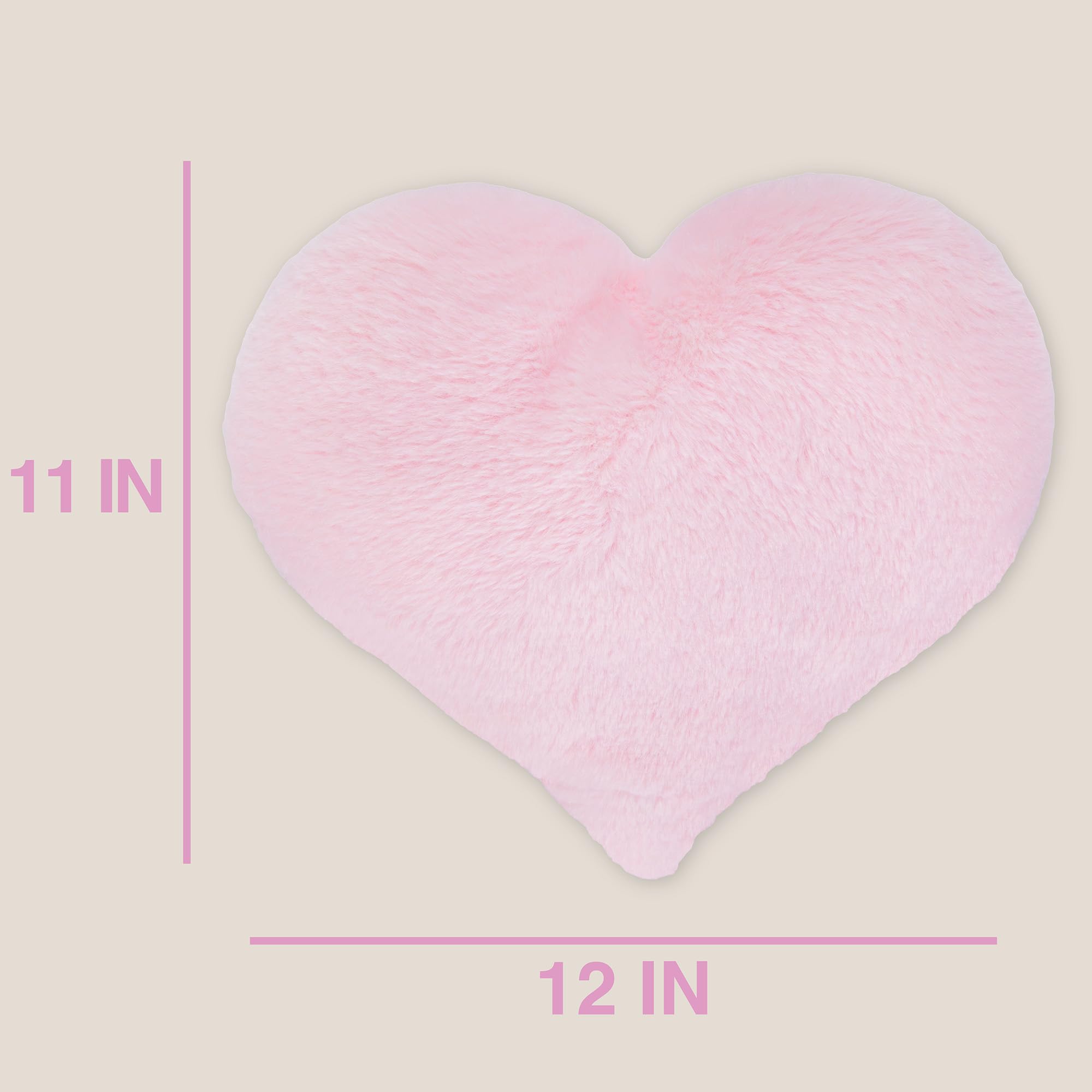 Warm Pals Pink Heart Plush Microwavable Weighted Lavender Scented Pillow NWT
