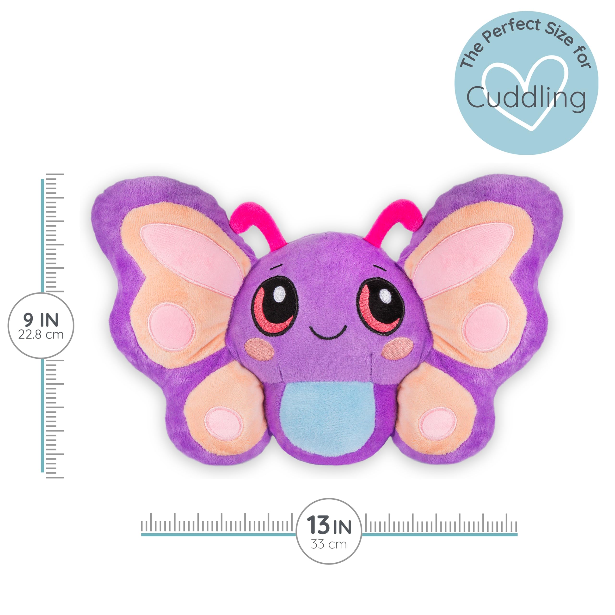 Warm Pals Bella Butterfly Purple Microwavable Heated Lavender Scented Plush NWT