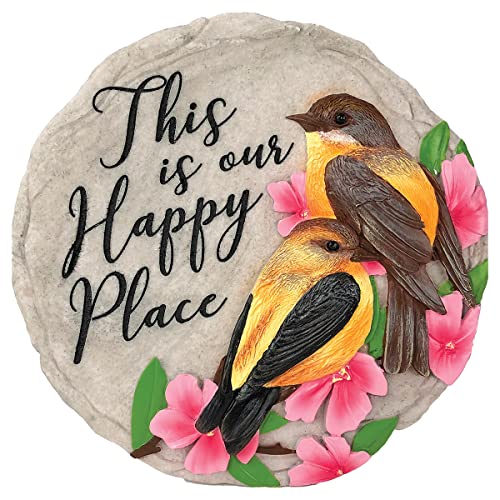 This is our Happy Place Decorative Garden Stone