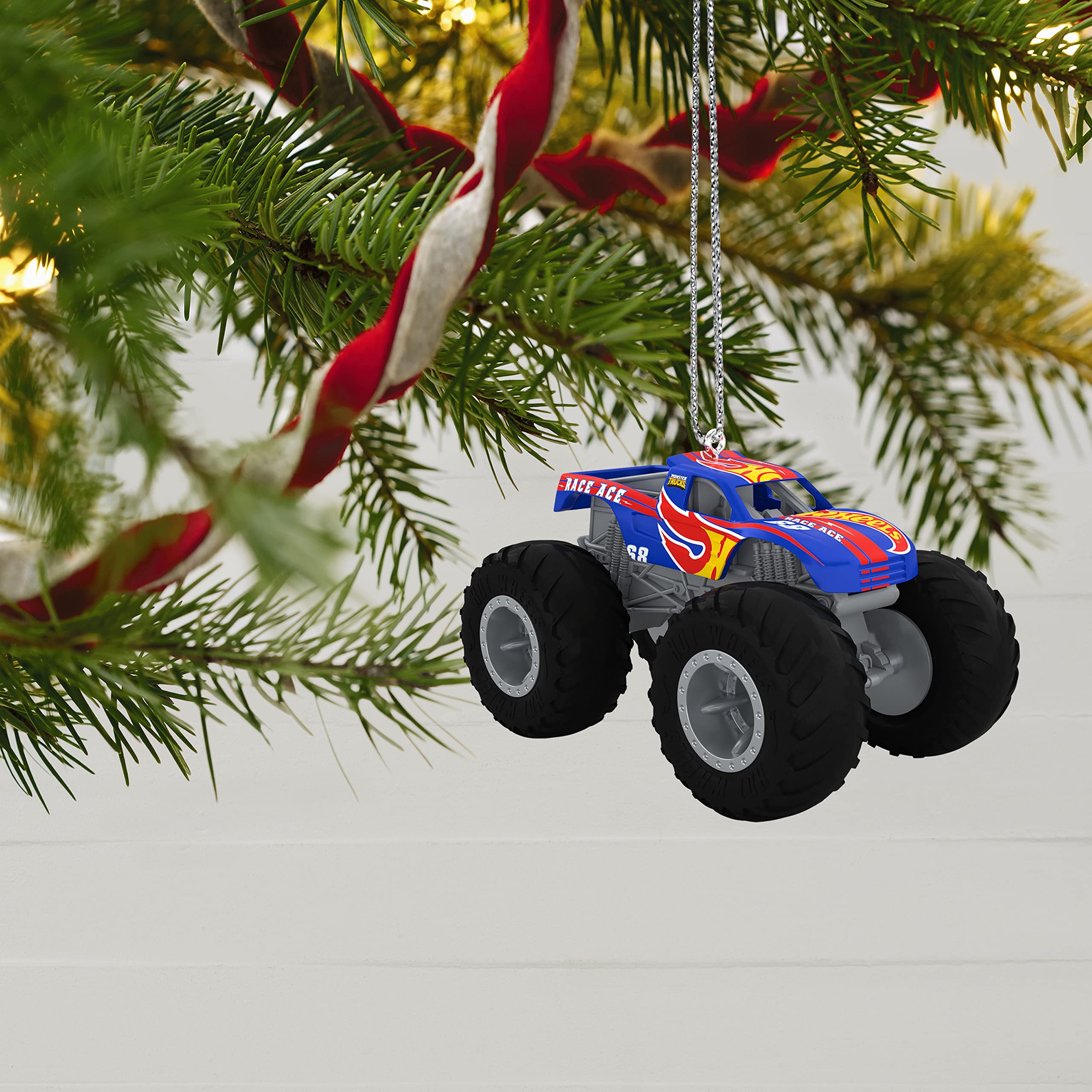Hallmark Keepsake Hot Wheels Monster Truck™ Race Ace™ Plastic Christmas Ornament