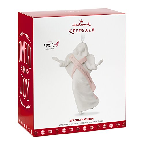 Hallmark Keepsake 2017 Strength Within Porcelain Angel Christmas Ornament Benefiting Susan G. Komen