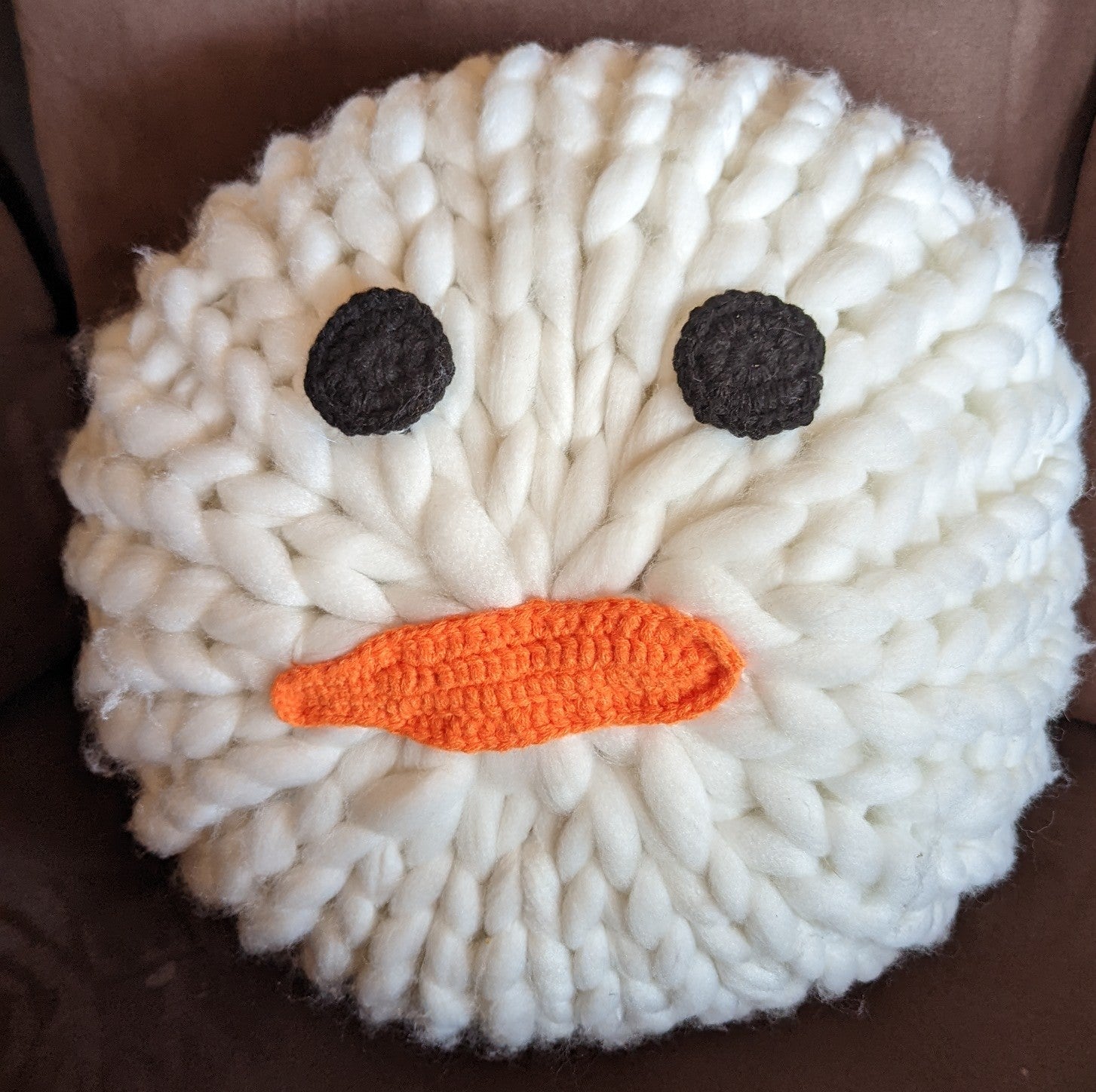 Snowman Pouf Pillow