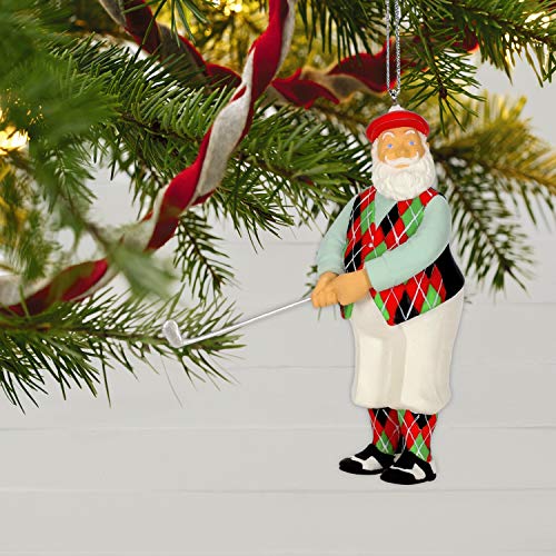 Hallmark Keepsake Christmas 2019 Year Dated Good-Looking Golfer Santa Ornament, Golf