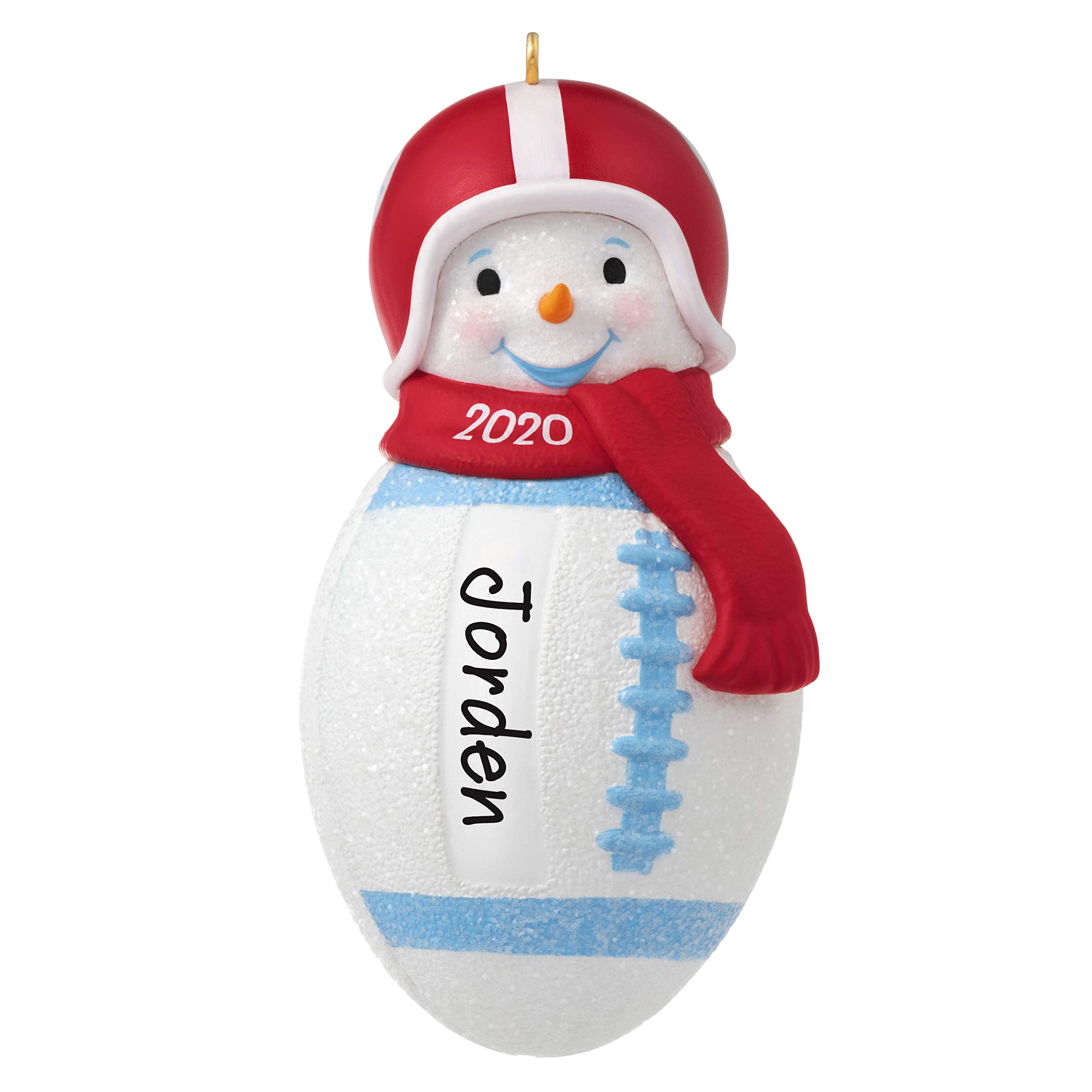 Hallmark Keepsake Christmas Ornament 2020 Year-Dated, Football Snowman, DIY Personalized, 1299QGO1801